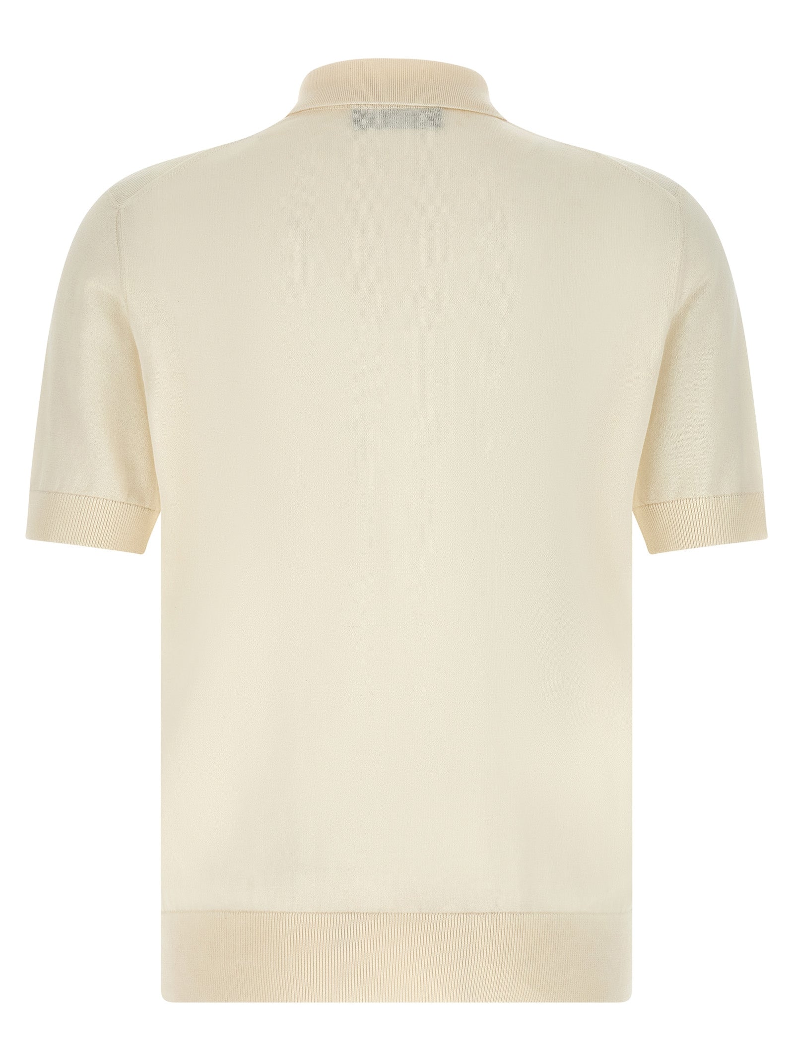 White Cotton Polo Shirt
