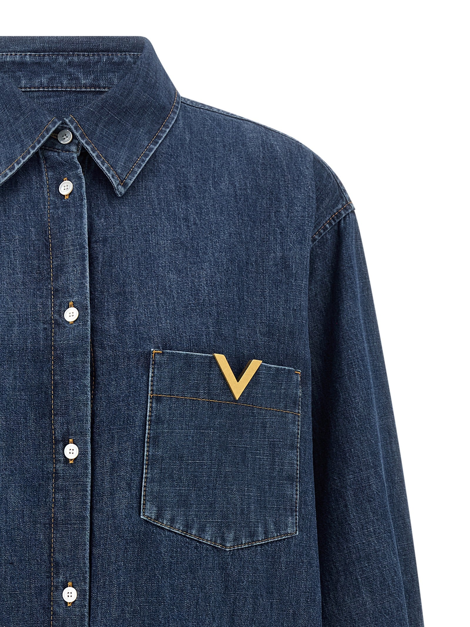 Blue Cotton Blouse