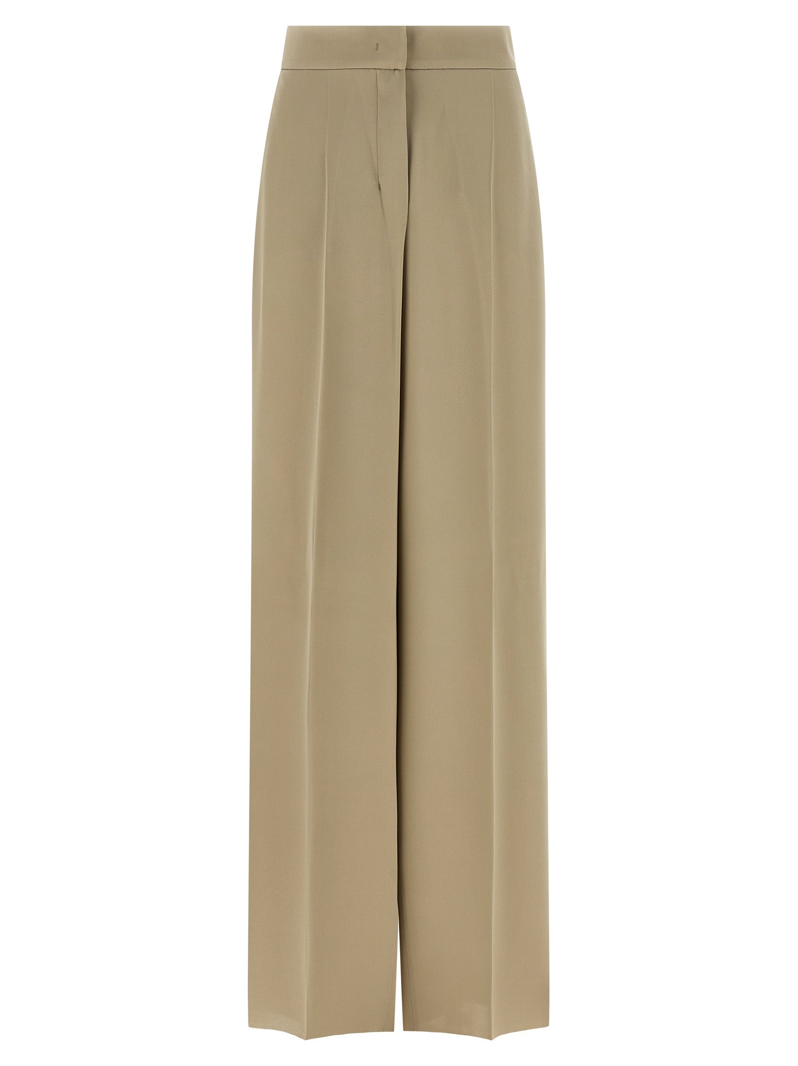 Beige Silk Dress Pants