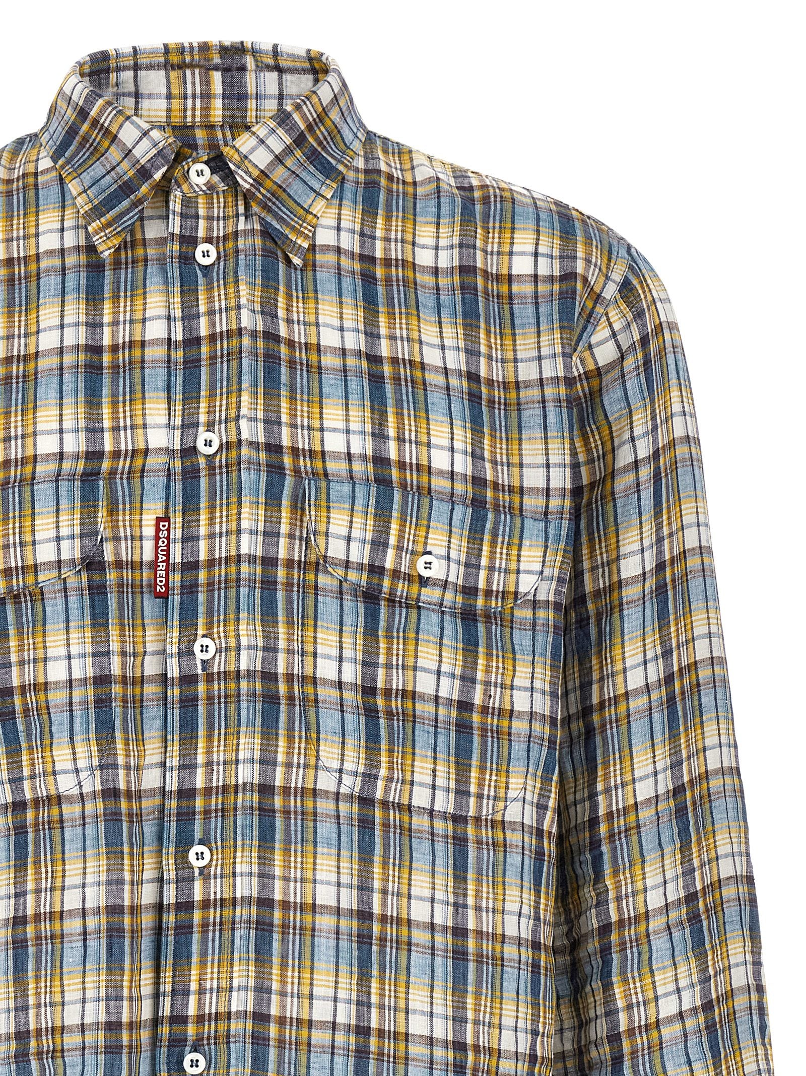 Dsquared2 Multicolour Linen Blouse