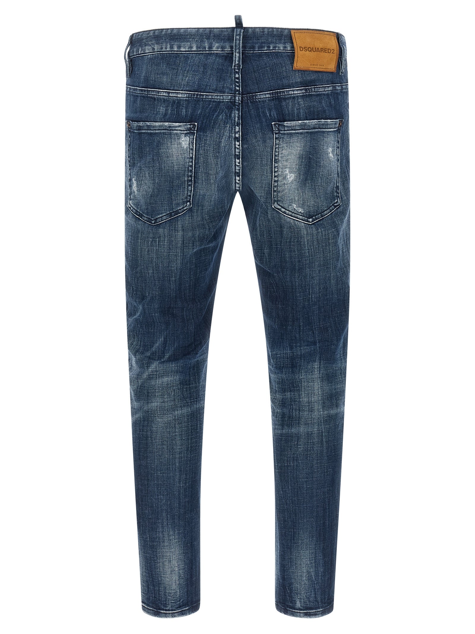 Dsquared2 Blue Cotton Relaxed Fit Jeans