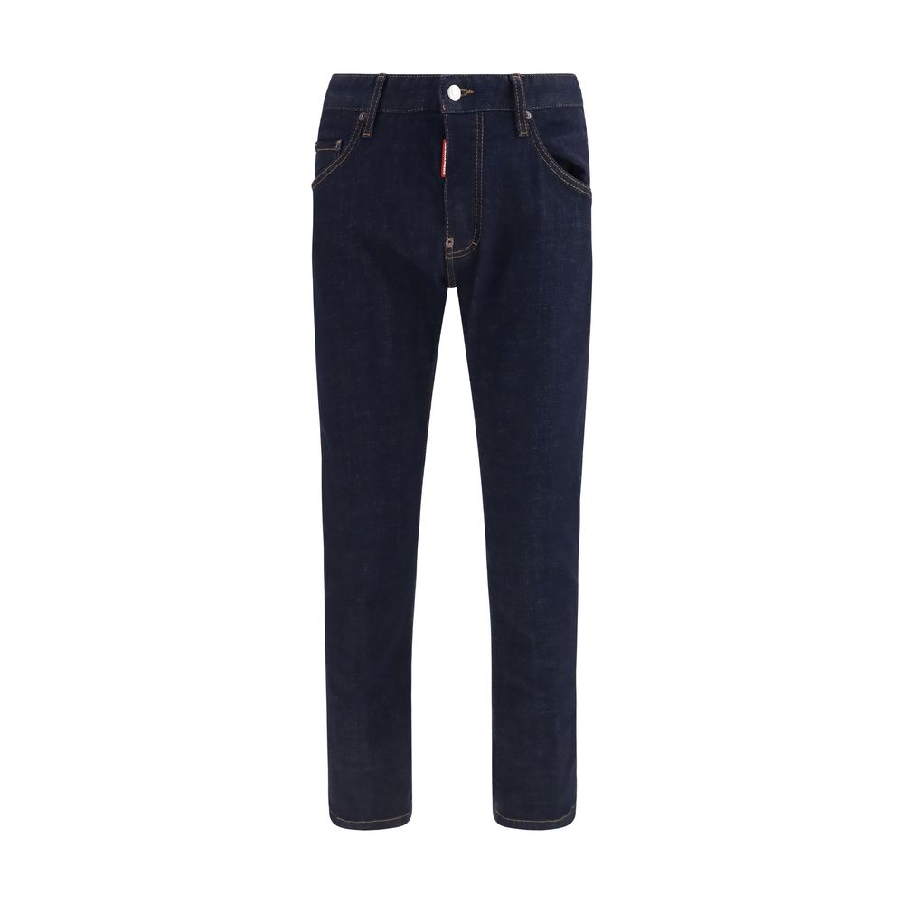 Dsquared2 Blue Cotton Slim Fit Jeans