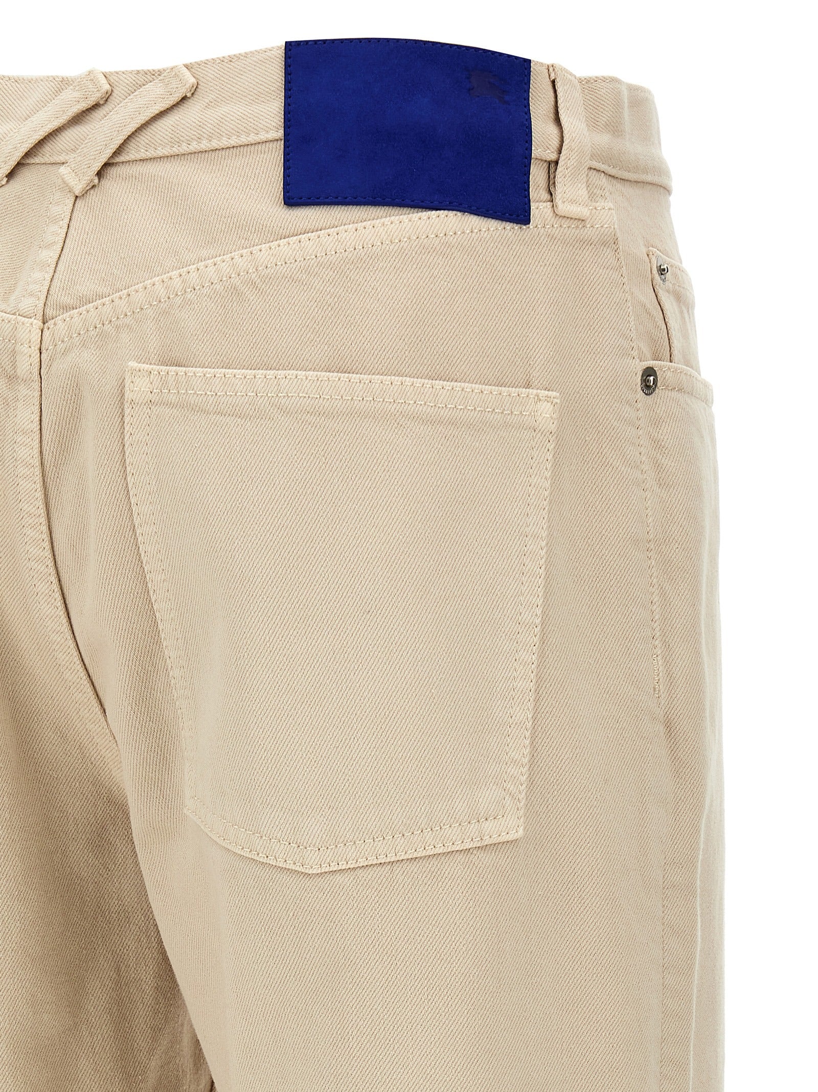 Burberry Beige Cotton Casual Trousers