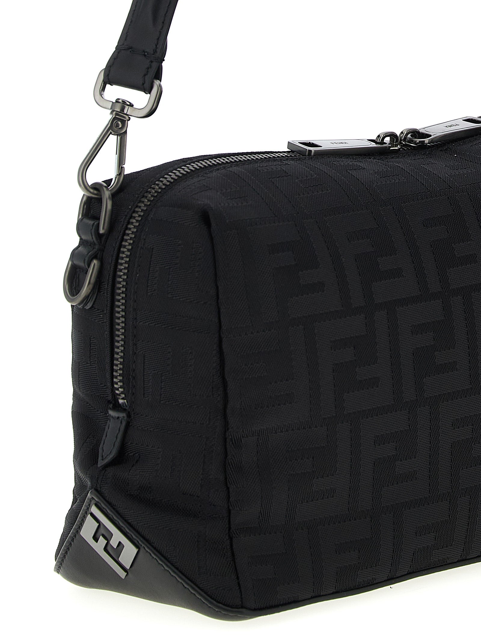 Black Polyamide Shoulder Bag