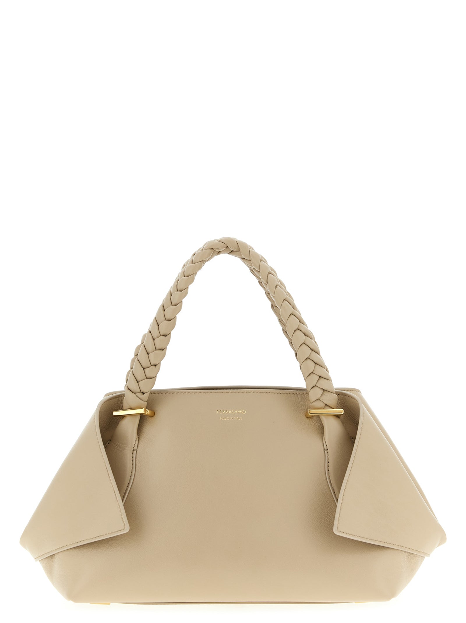 Ferragamo Grey Calfskin Handbag