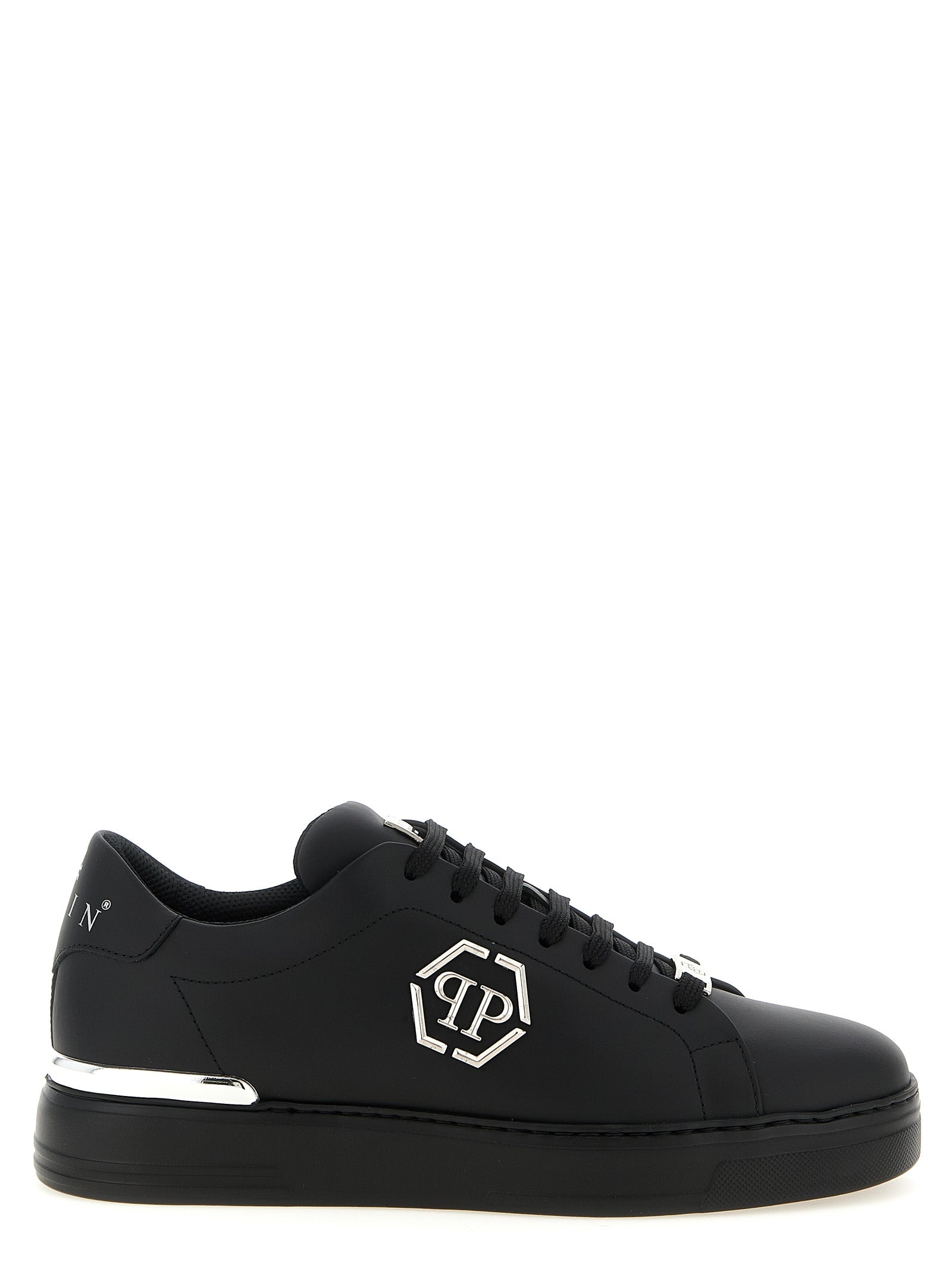 Black Calfskin Low Top Sneakers