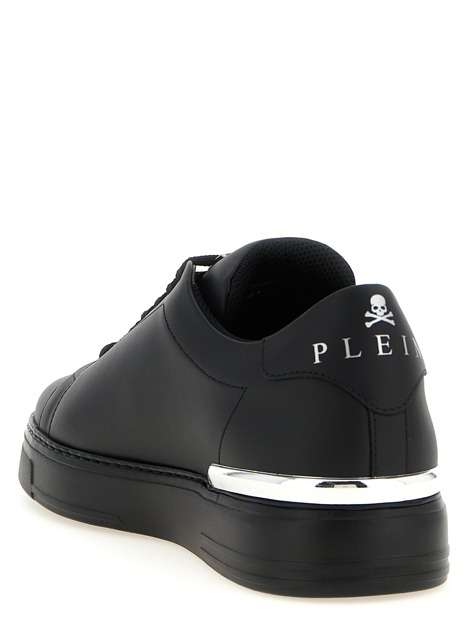Black Calfskin Low Top Sneakers