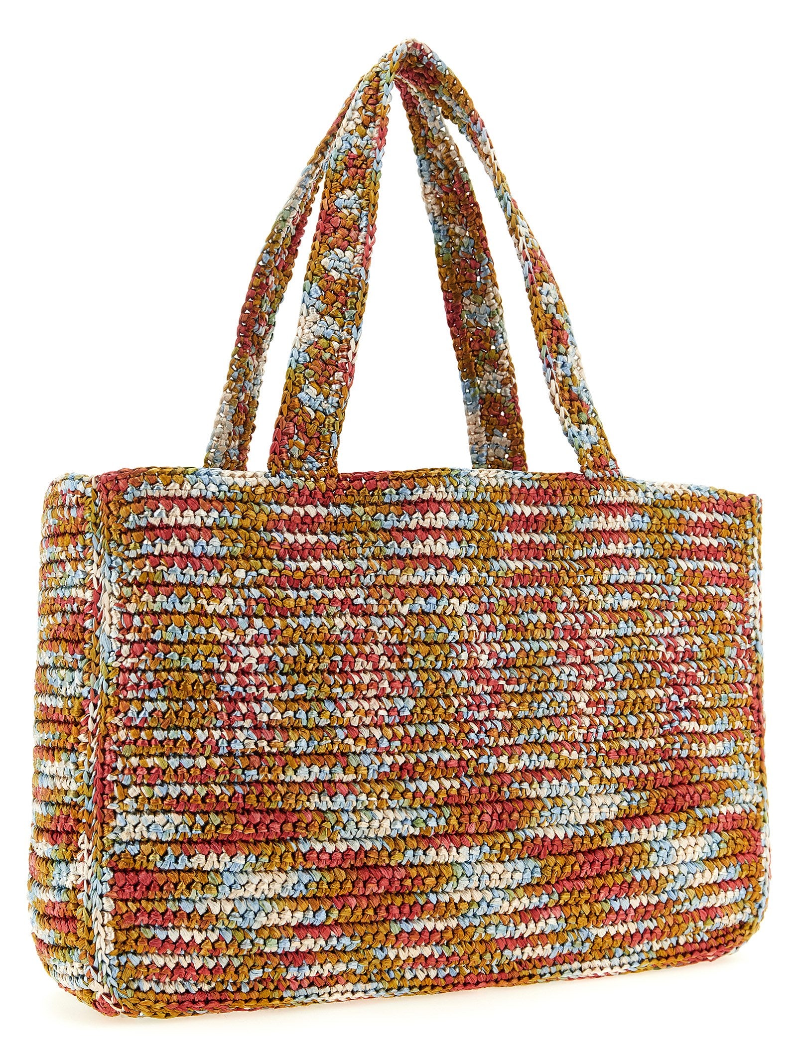 Multicolor Viscose Tote Bag