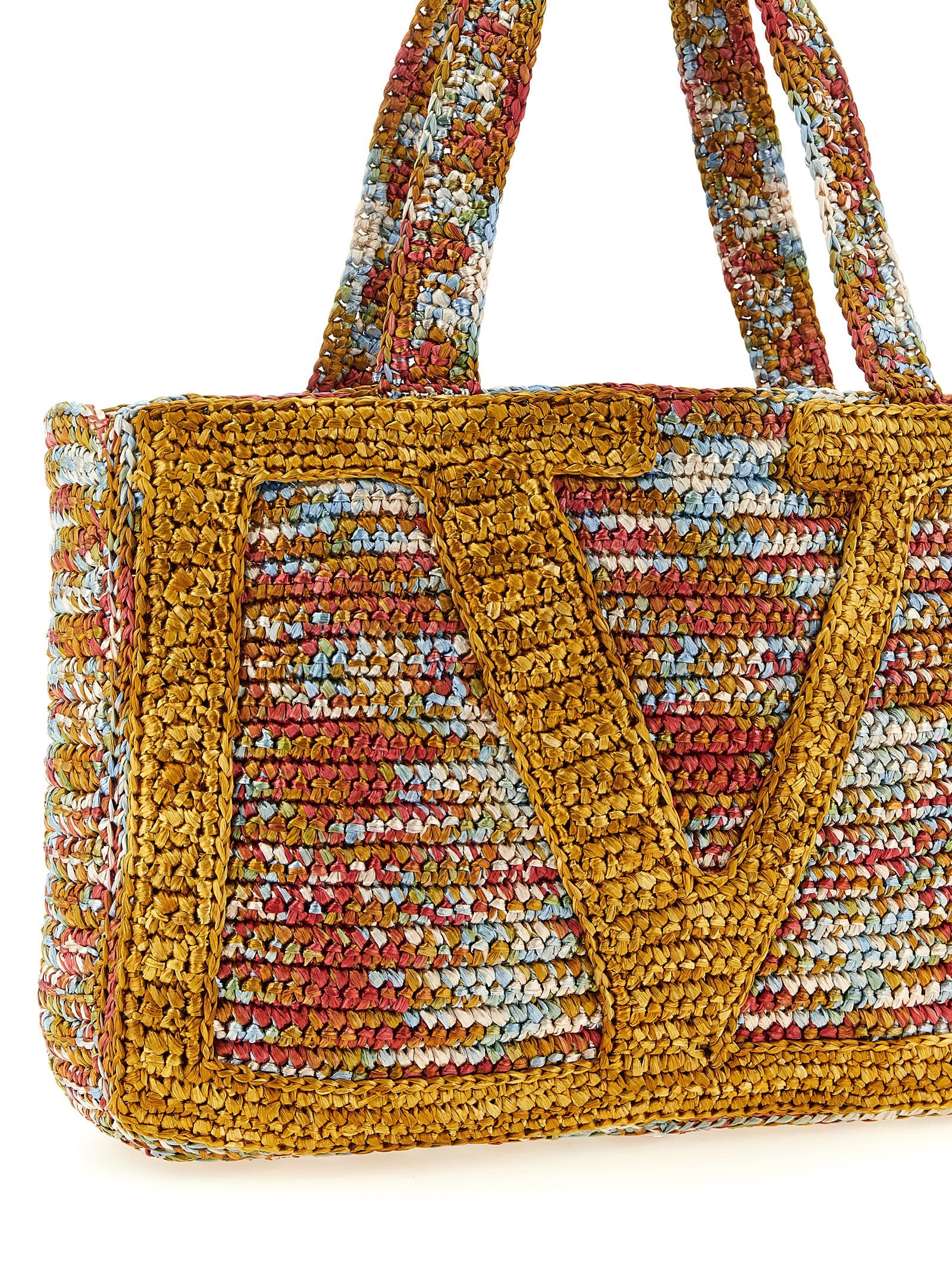 Multicolor Viscose Tote Bag
