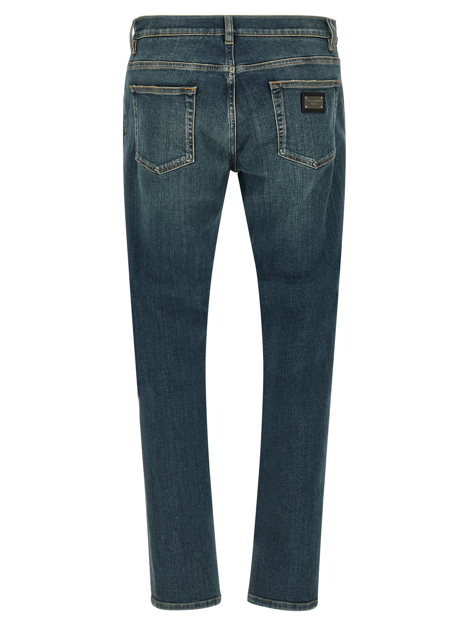 Blue Cotton Slim Fit Jeans