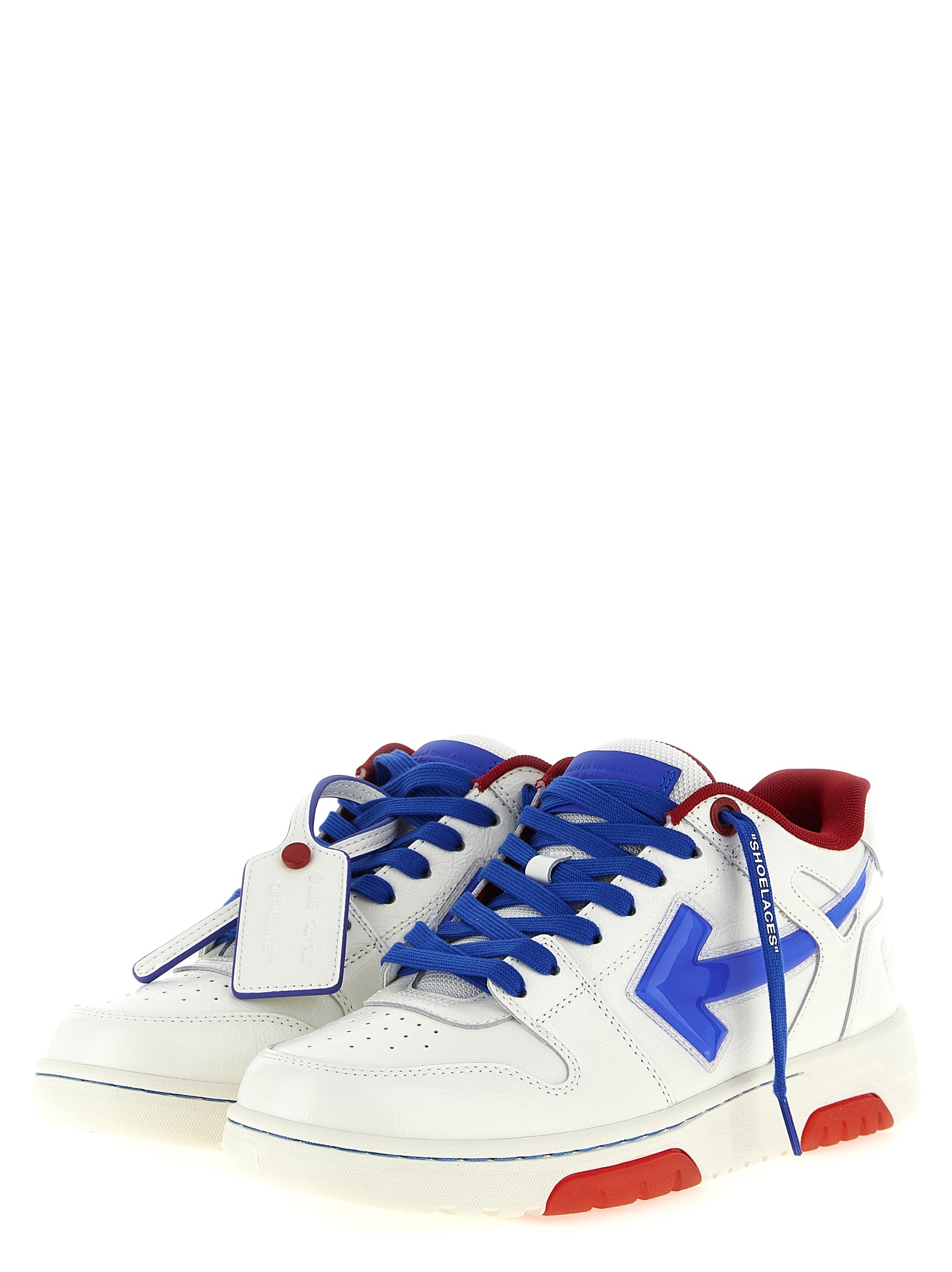 Blue Leather Athletic Sneakers