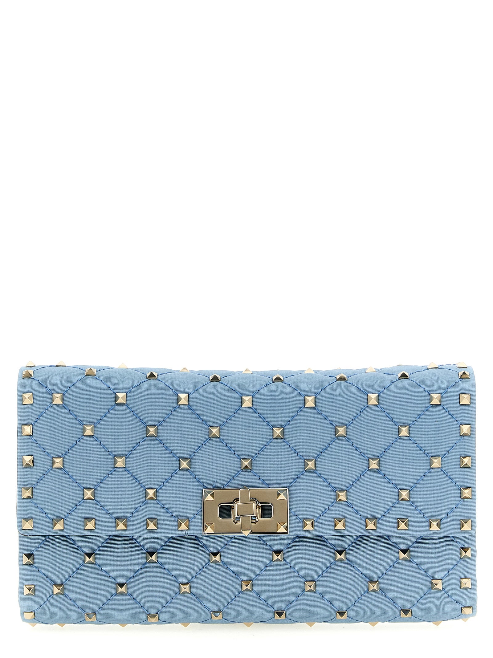 Blue Viscose Crossbody Bag