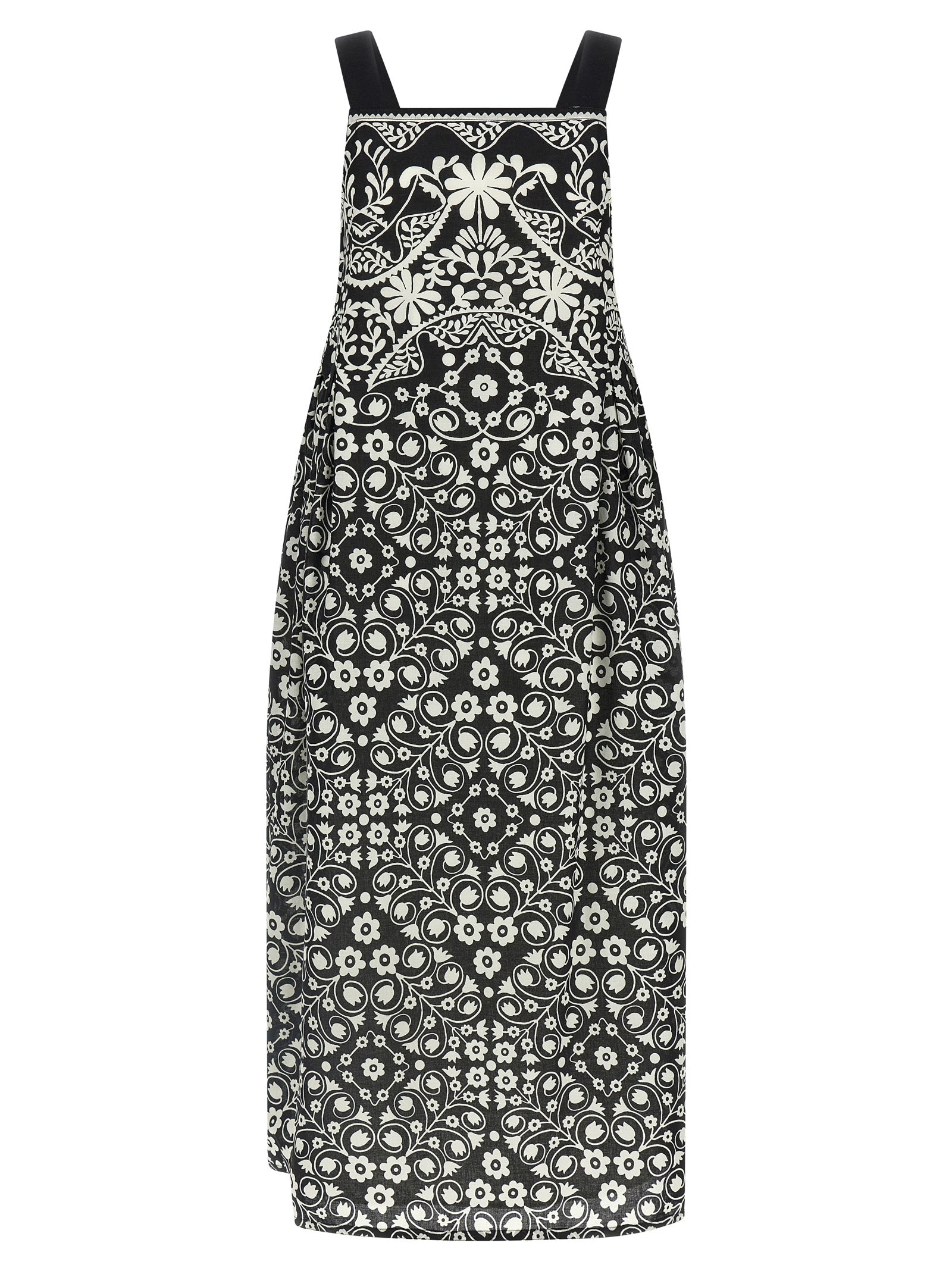 Bicolor Cotton Long Dress