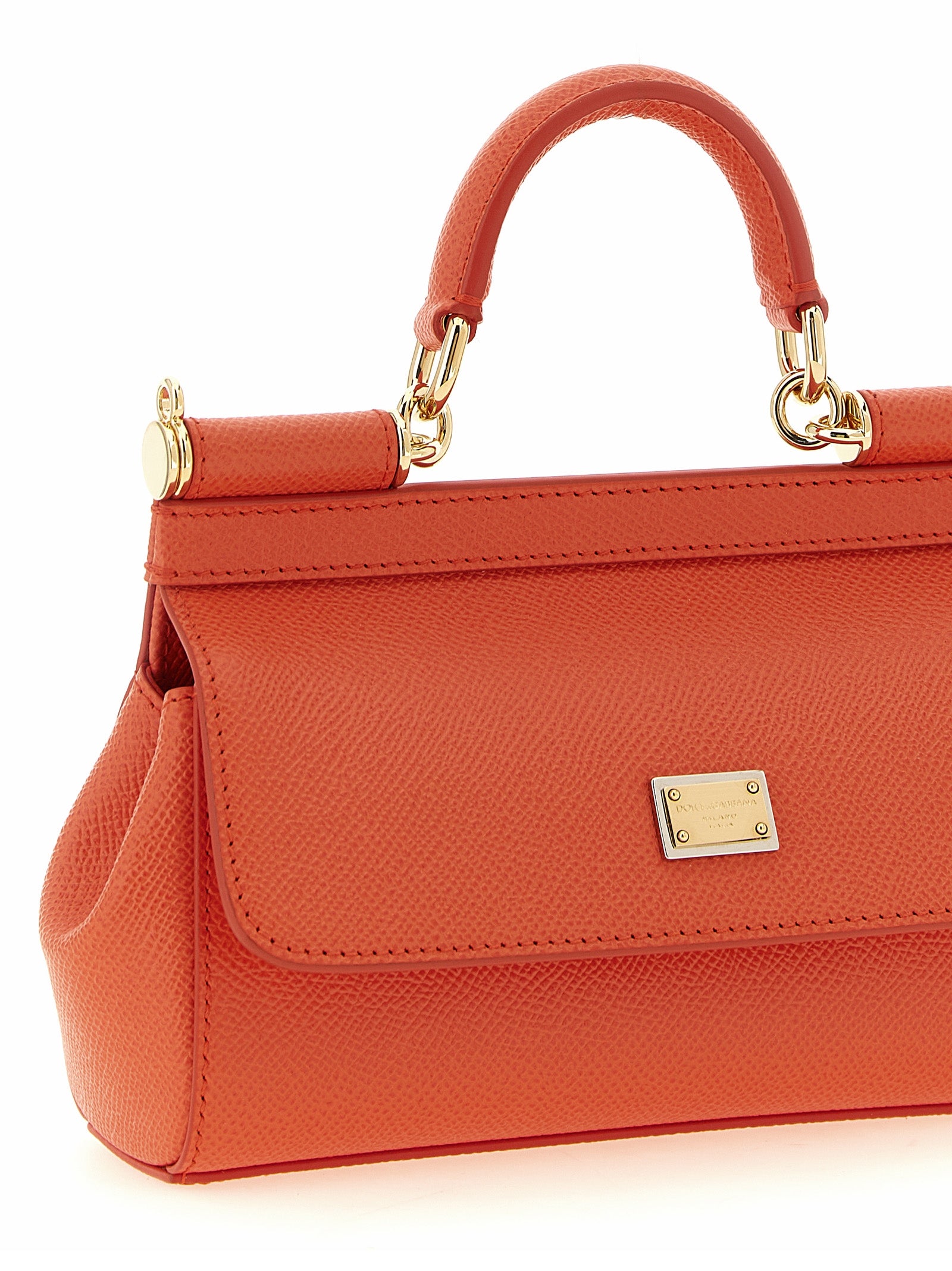 Dolce & Gabbana Orange Calfskin Mini Handbag