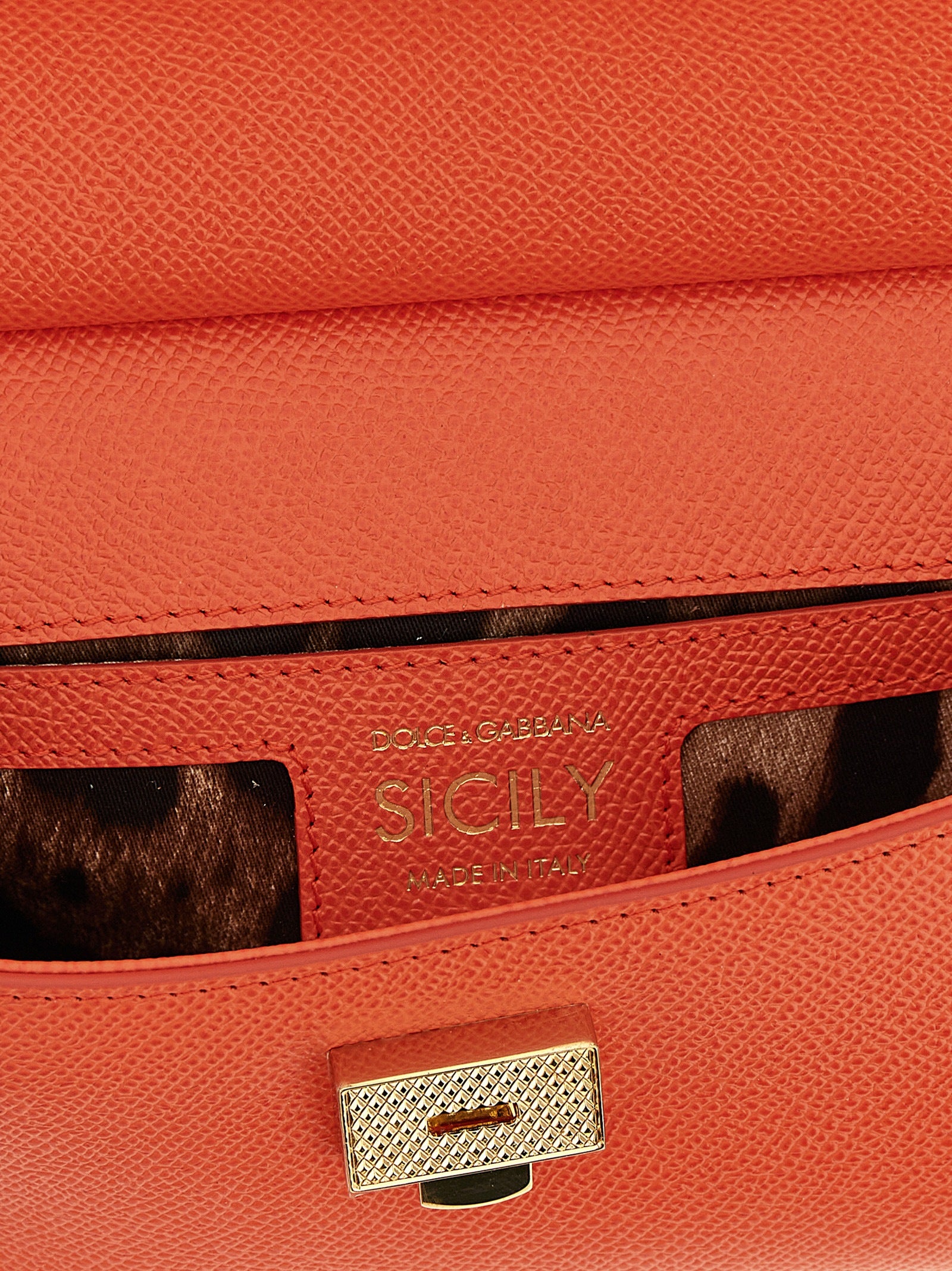 Dolce & Gabbana Orange Calfskin Mini Handbag