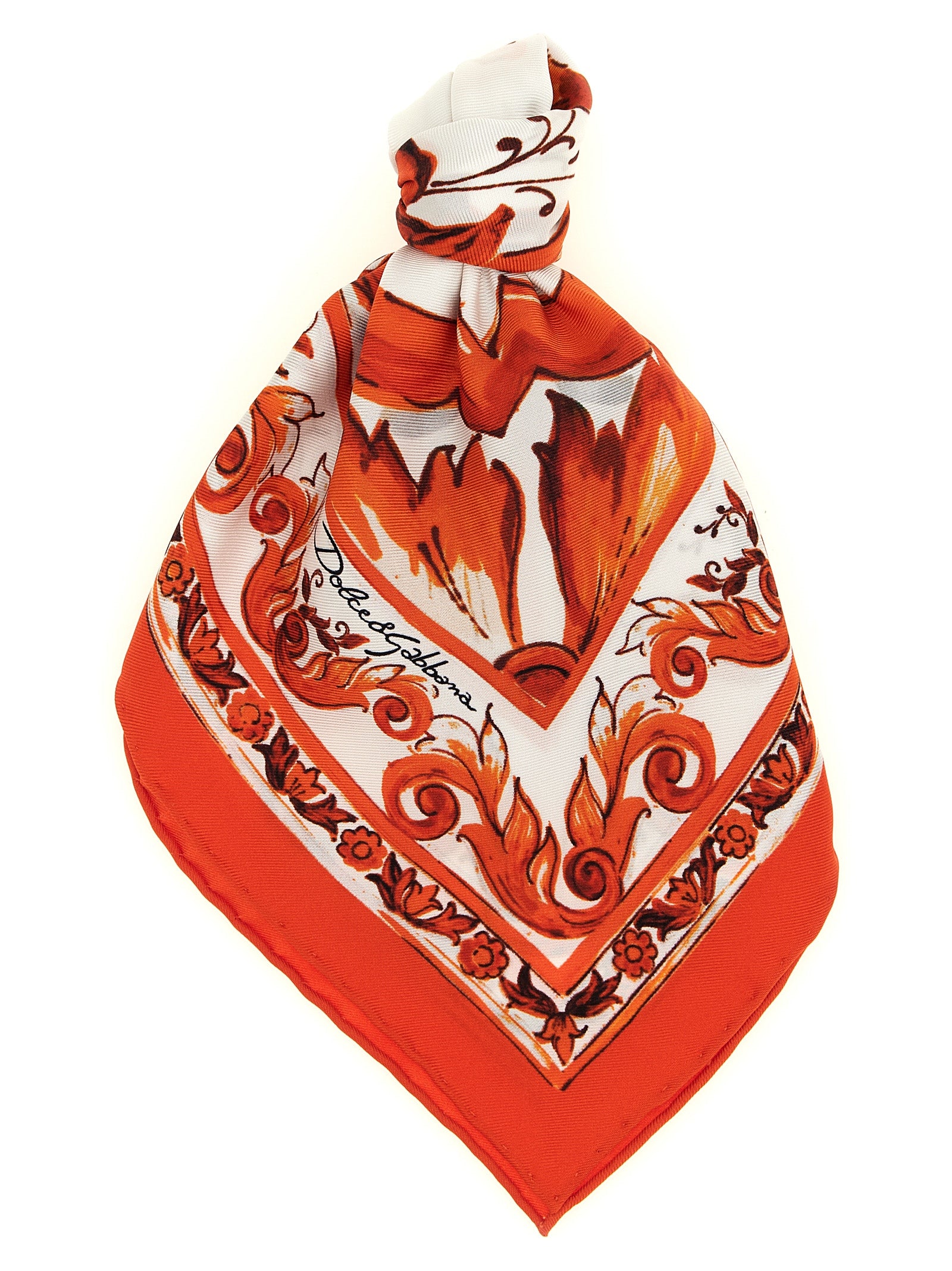 Orange Silk Foulard