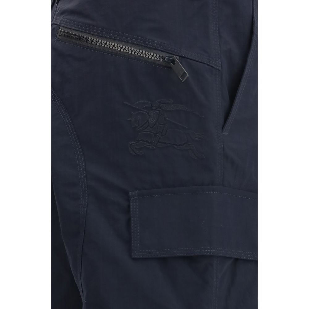 Burberry Blue Polyamide Cargo Trousers