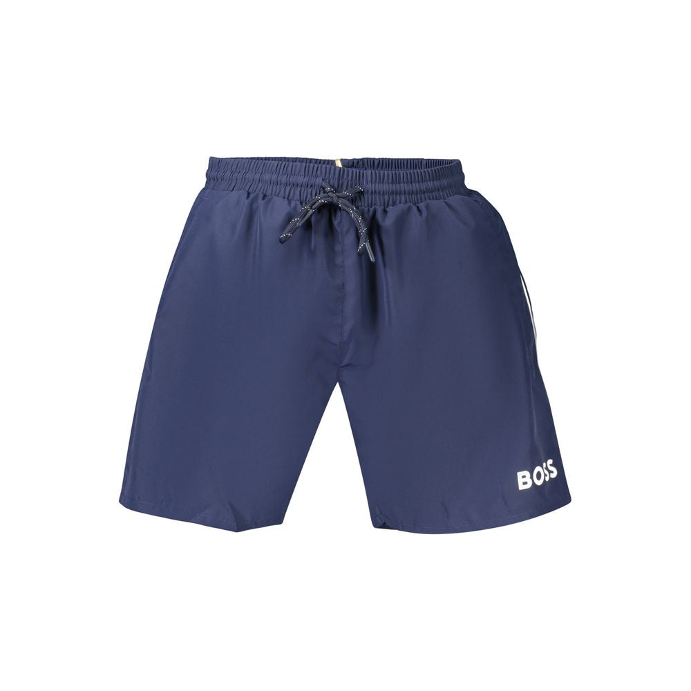 Hugo Boss Blue Polyester Swimwear