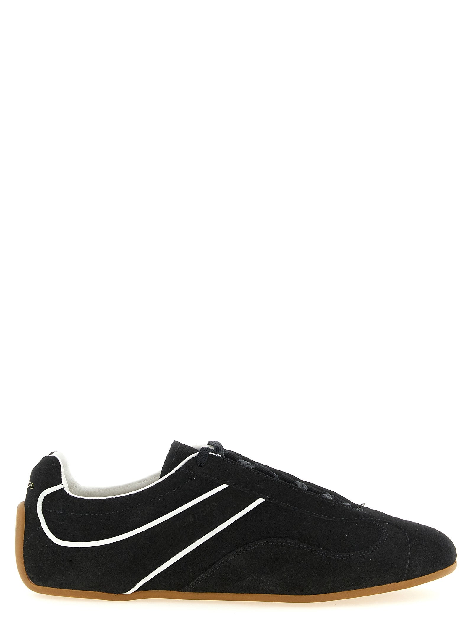Tom Ford White and Black Calfskin Sneakers
