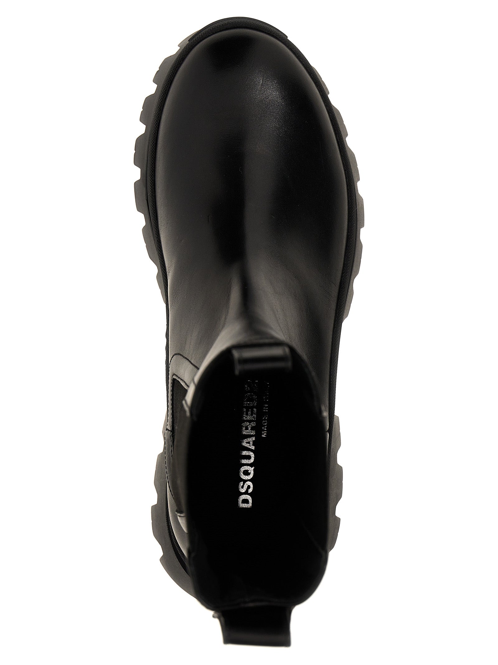 Dsquared2 Black Calfskin Ankle Boots