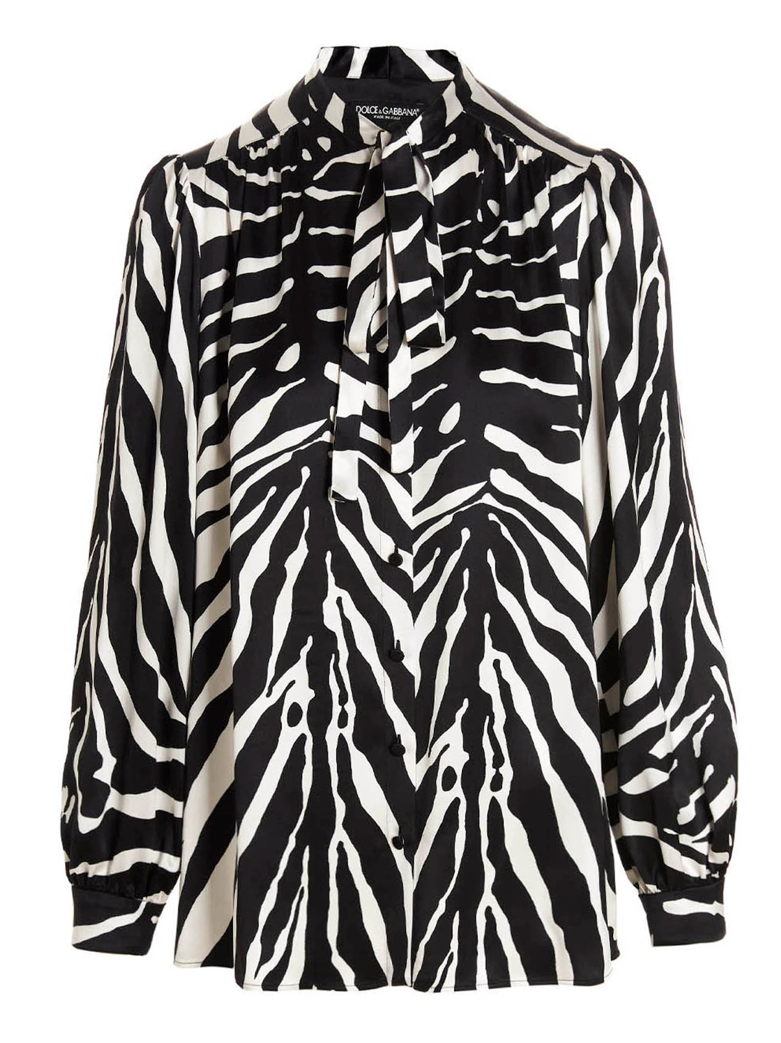 Bicolor Silk Blouse