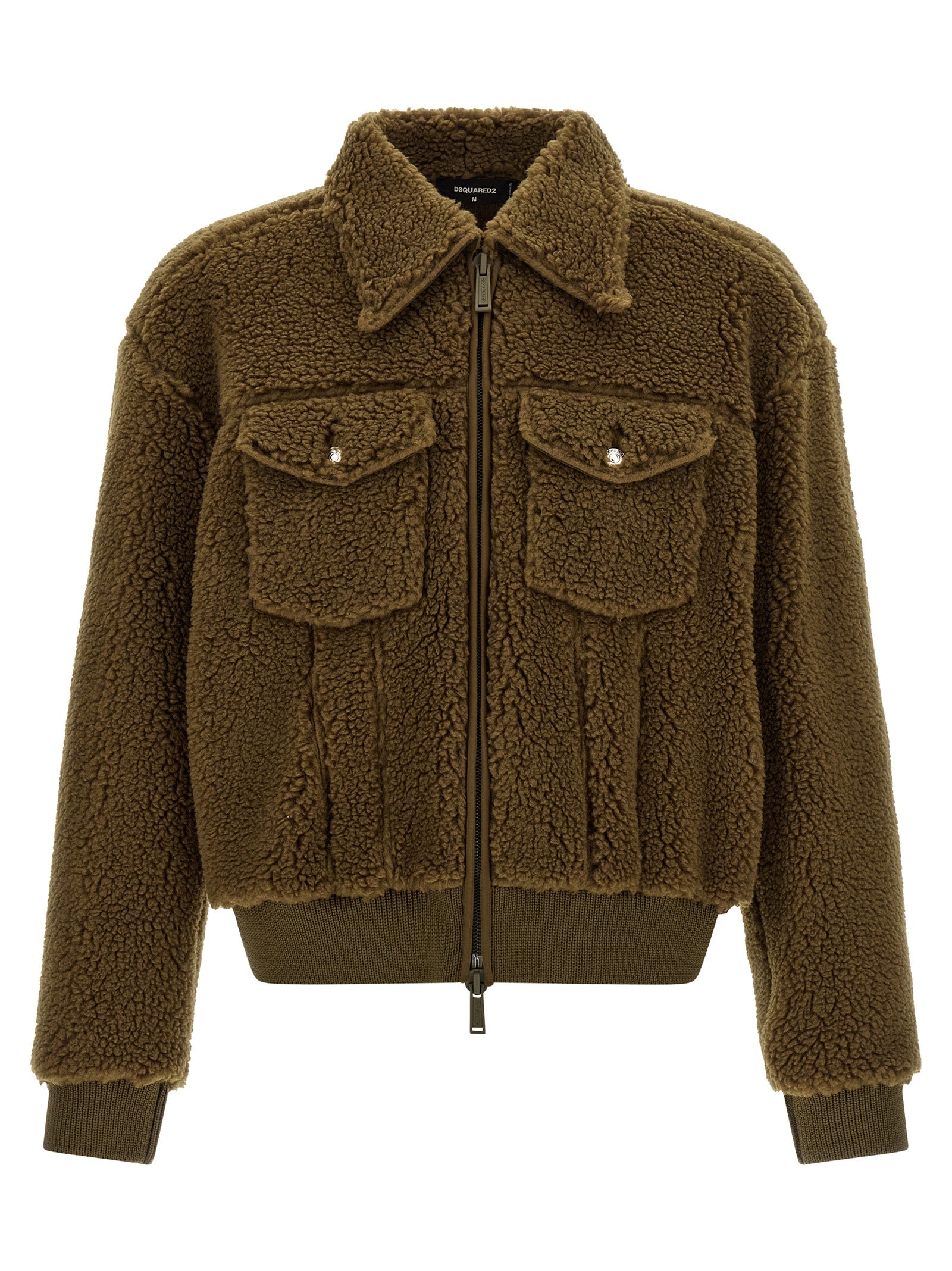 Dsquared2 Brown Polyester Full-Length Jacket