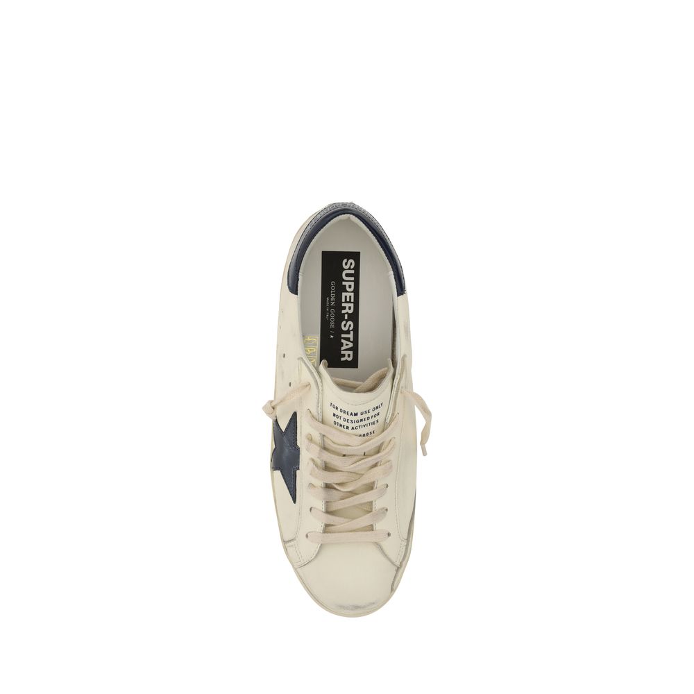 Golden Goose White Goatskin Low-Top Sneakers