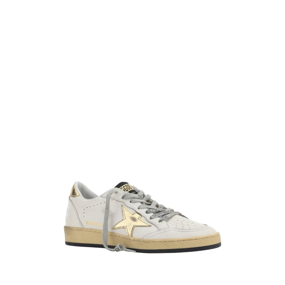 Golden Goose White Leather Ballstar Sneakers