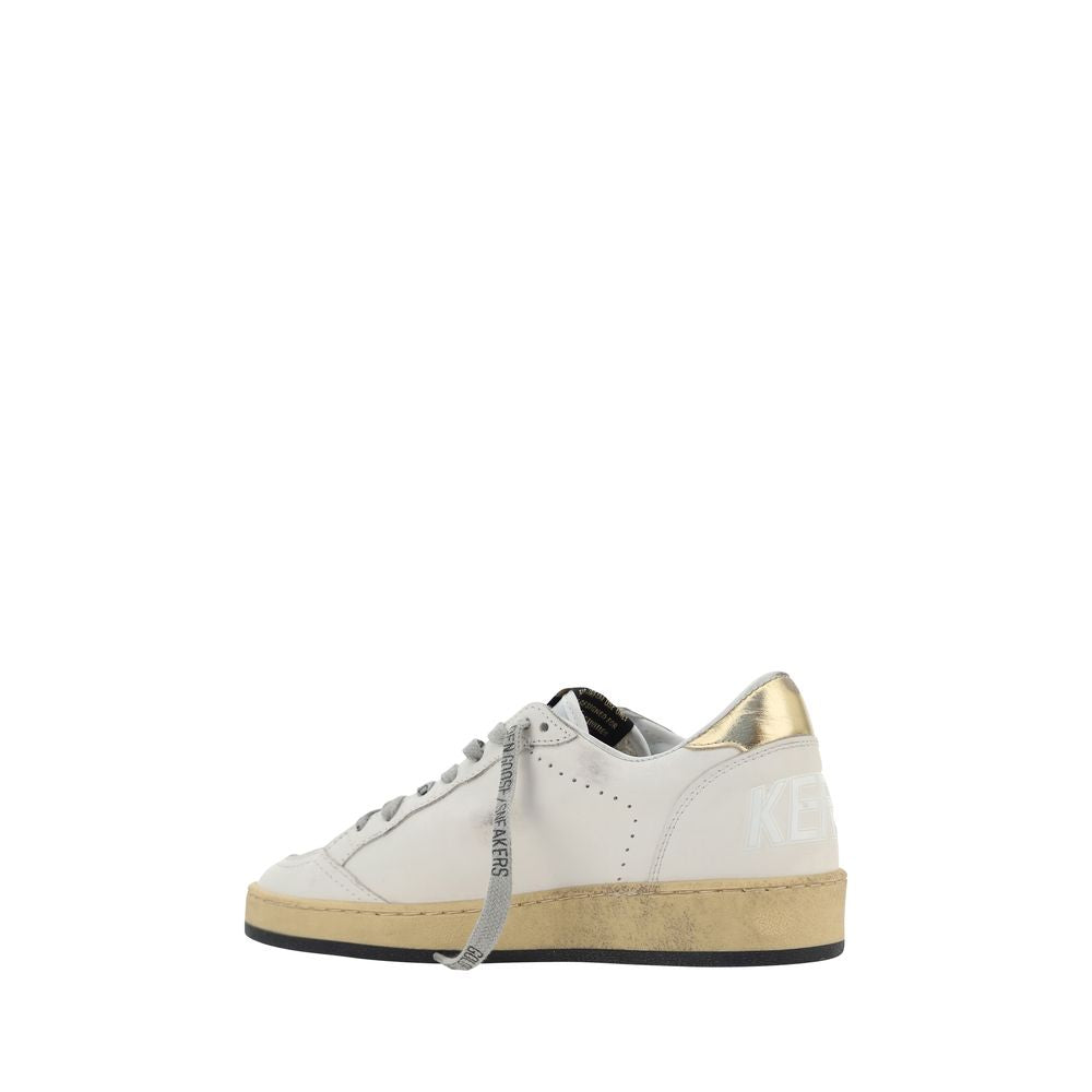 Golden Goose White Leather Ballstar Sneakers