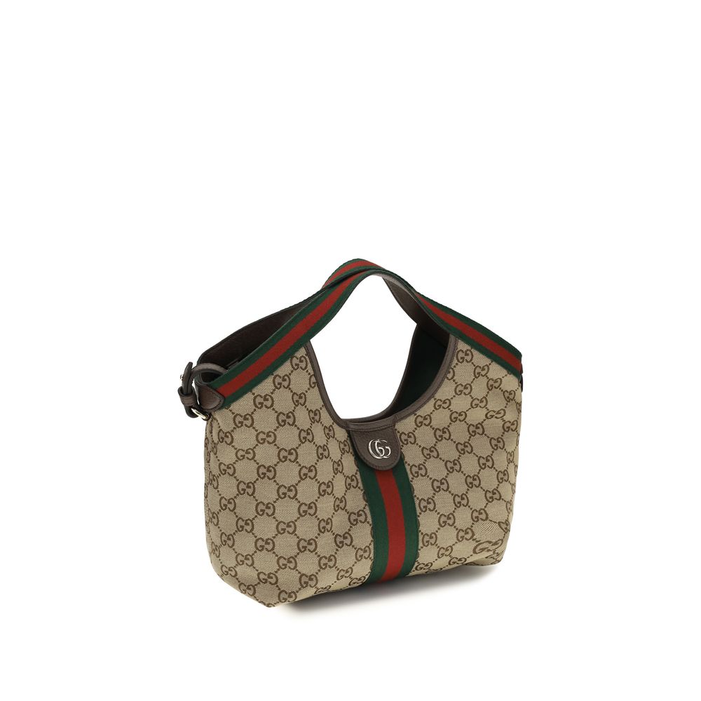Beige Fabric Shoulder Bag