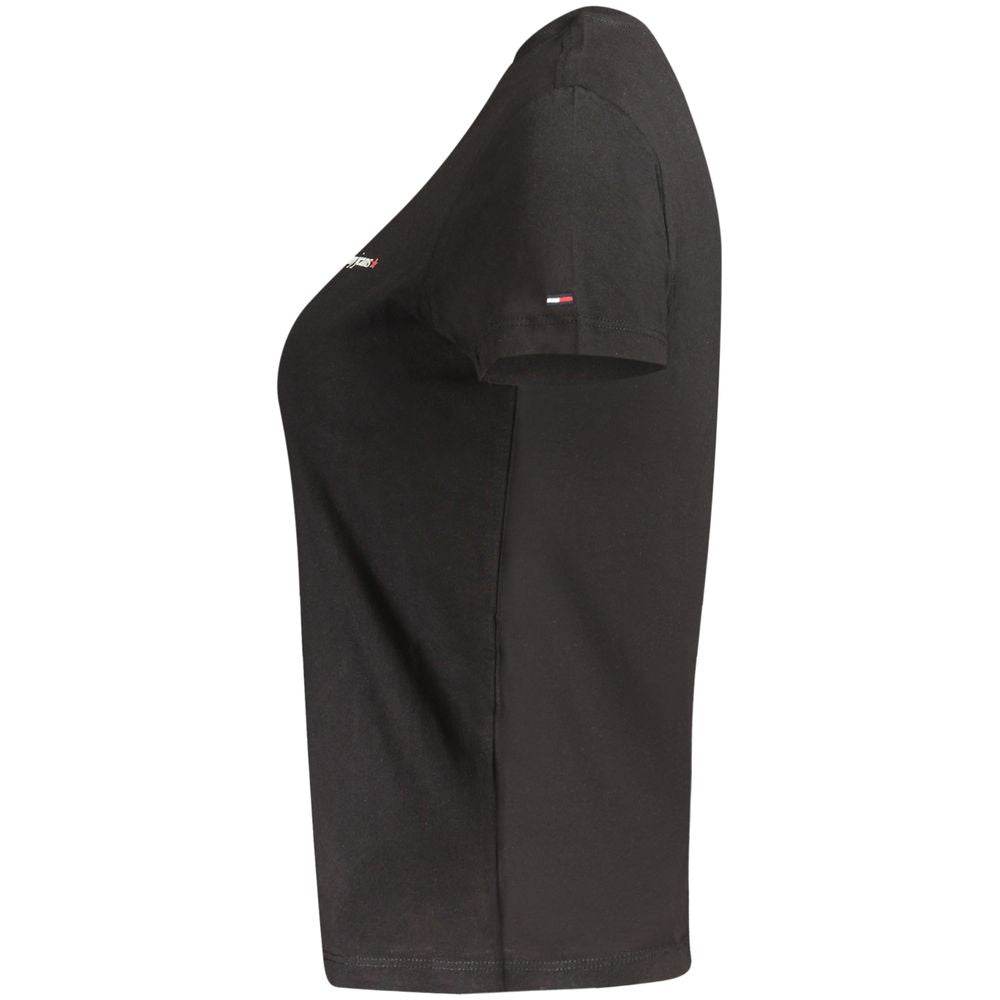 Tommy Hilfiger Black Cotton Crew Neck Tee