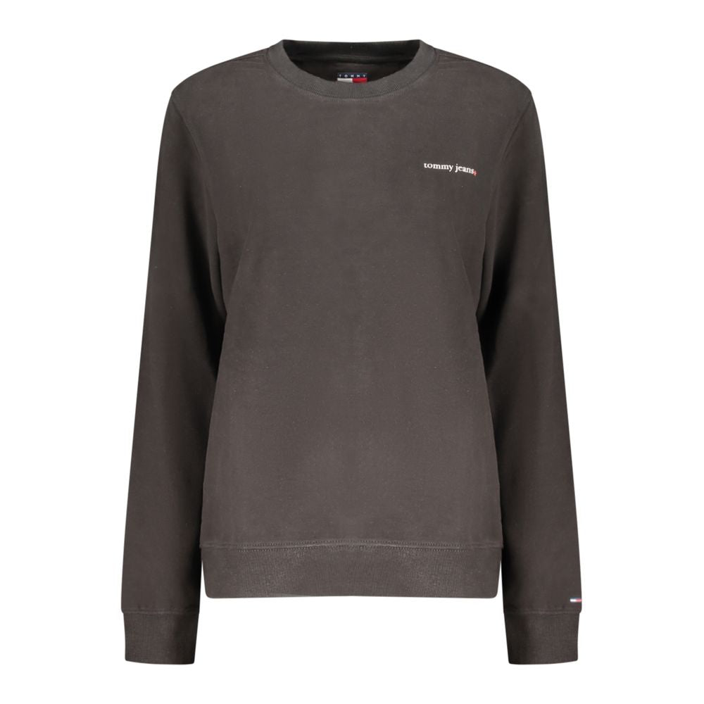 Tommy Hilfiger Black Cotton-Blend Logo Sweatshirt