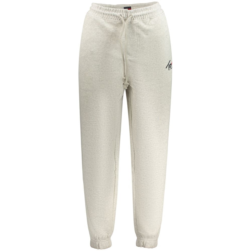 Tommy Hilfiger Gray Cotton Brushed Jogger Trousers