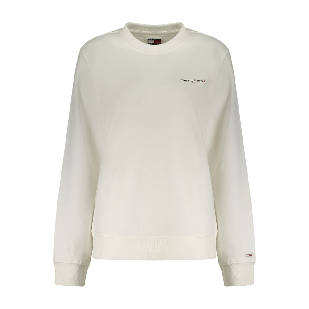 Tommy Hilfiger White Cotton Crew Neck Sweatshirt