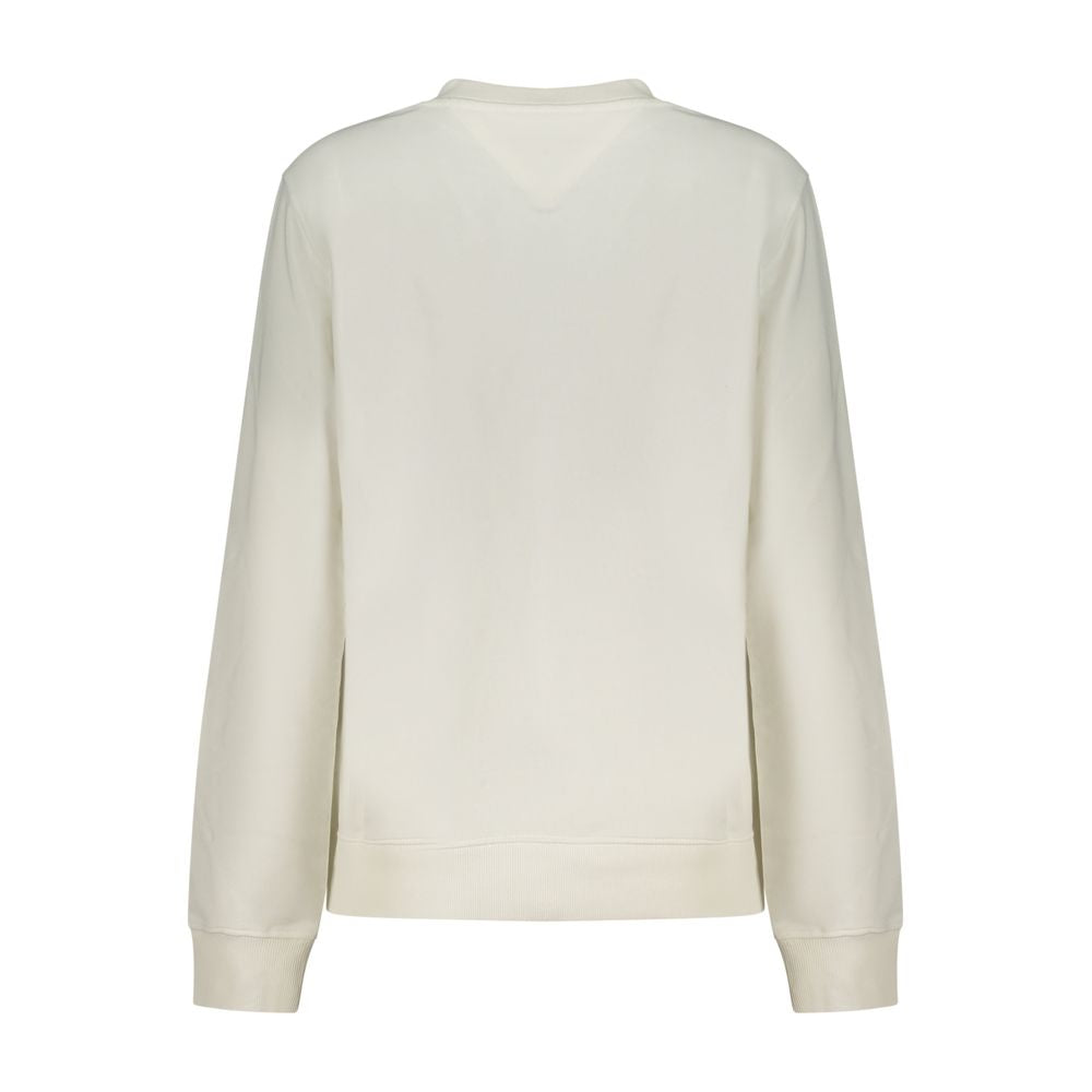 Tommy Hilfiger White Cotton Crew Neck Sweatshirt