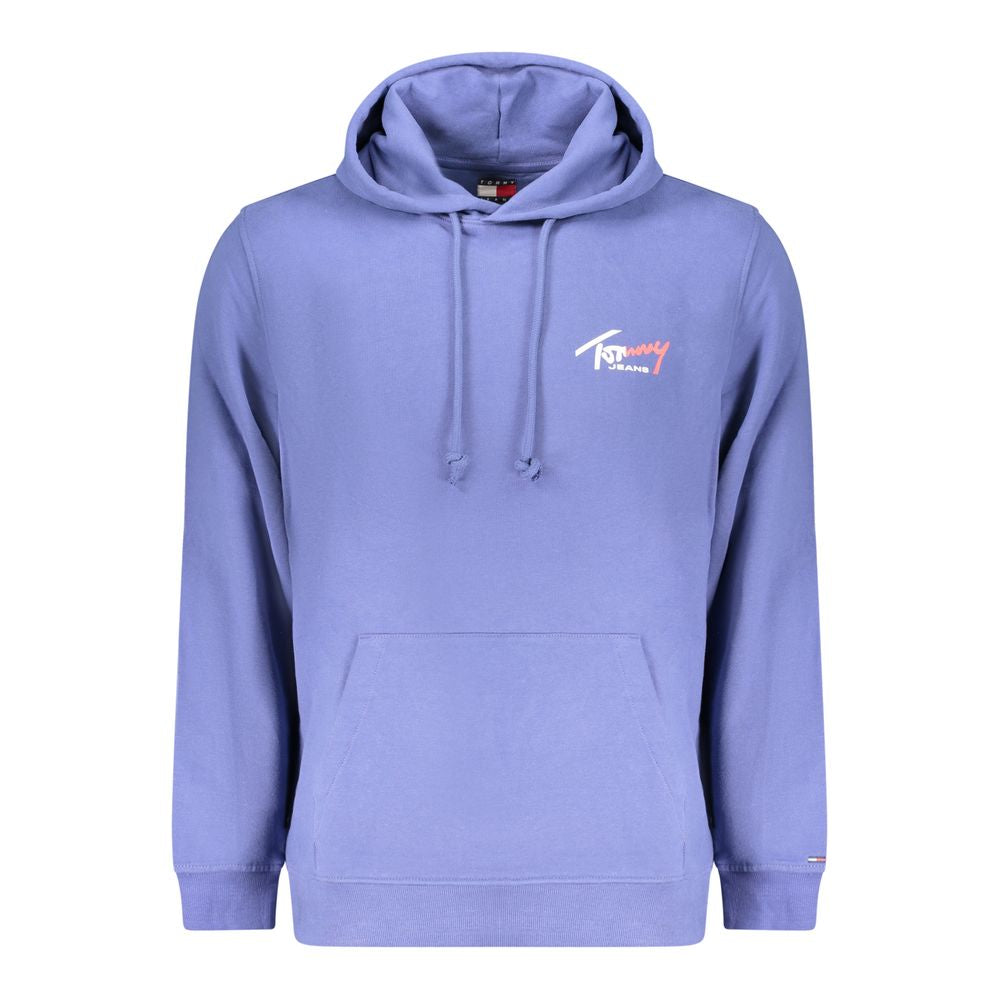 Tommy Hilfiger Blue Cotton Hooded Sweatshirt