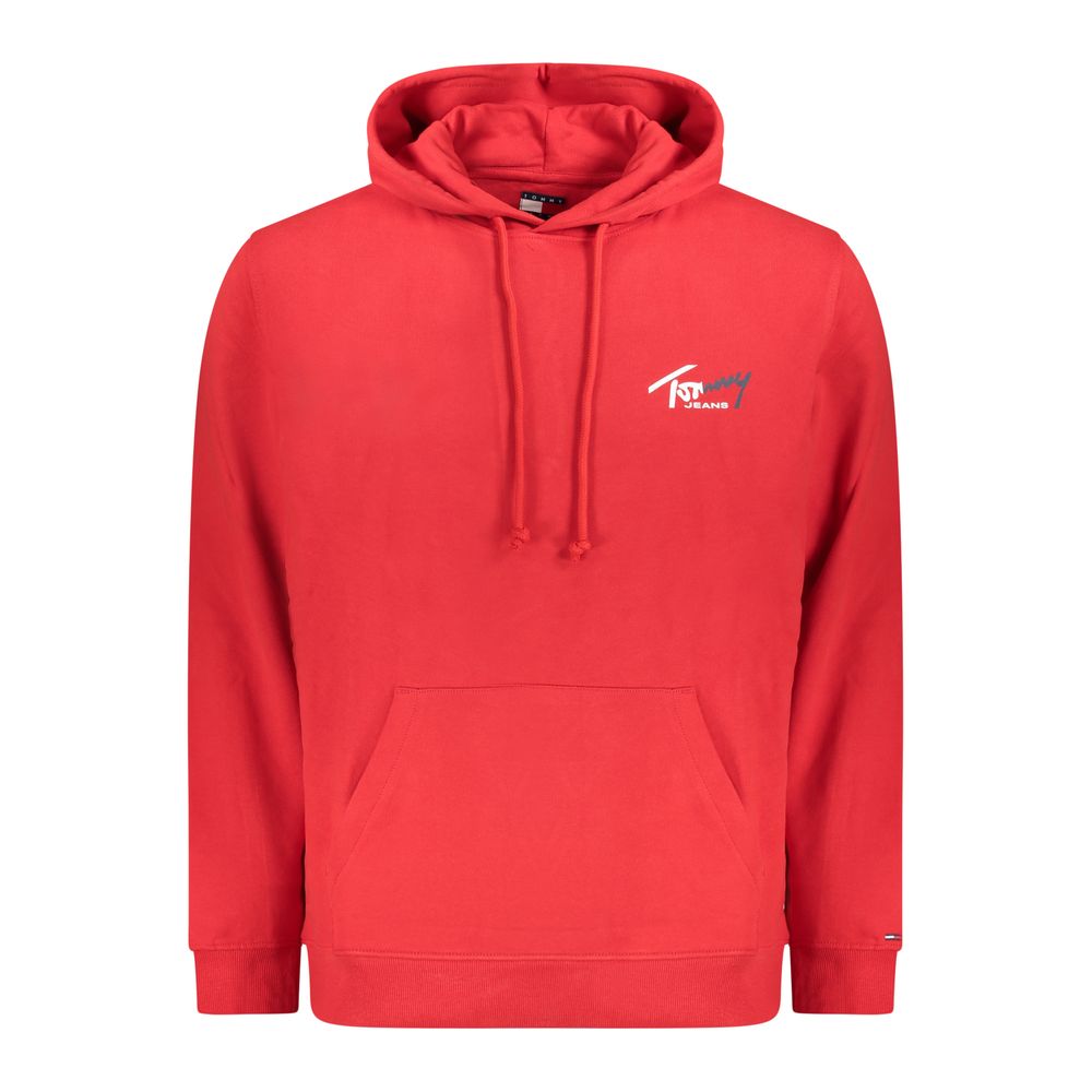 Tommy Hilfiger Red Cotton Hooded Sweatshirt