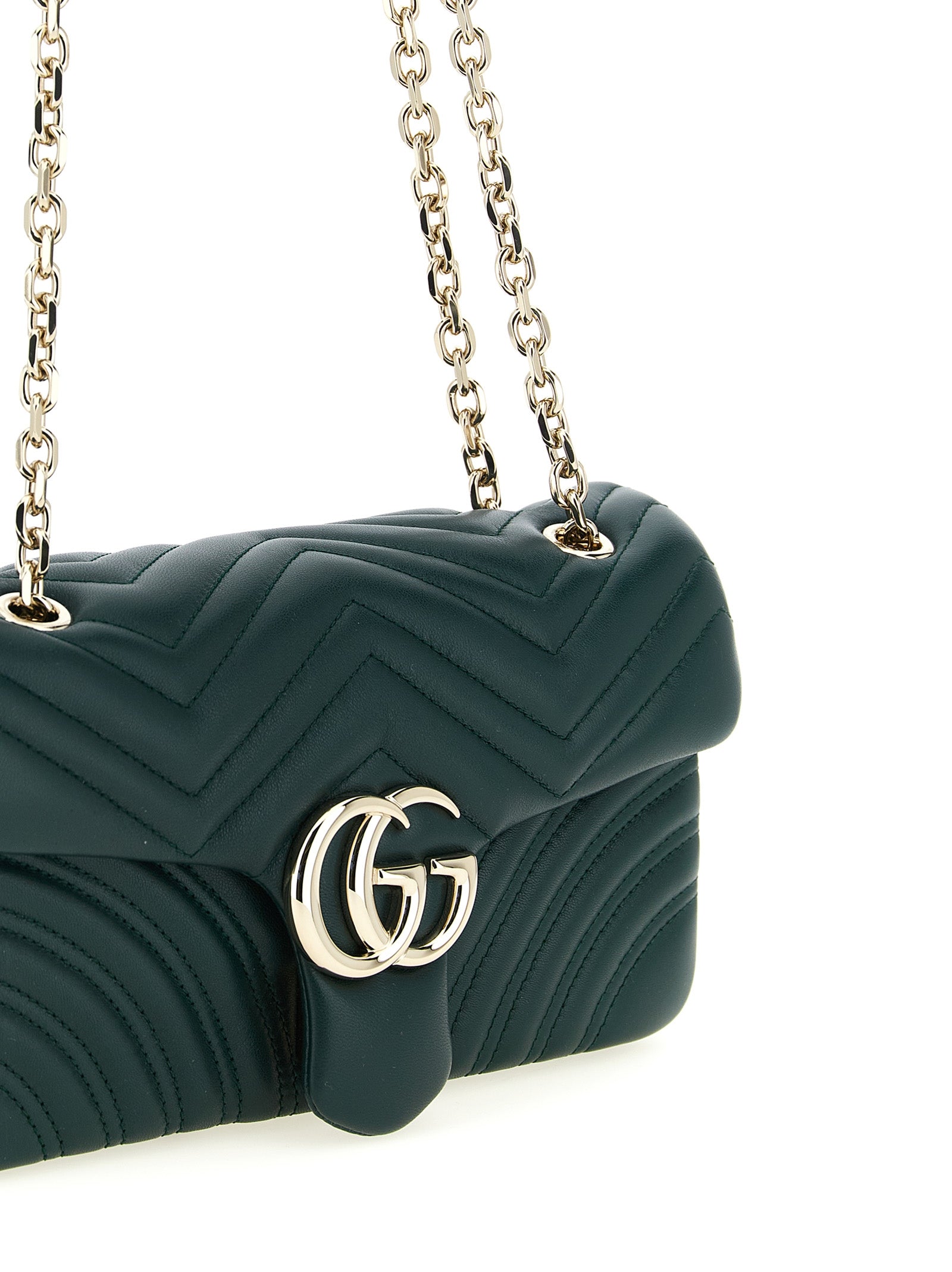 Bicolor Lamb Leather Shoulder Bag