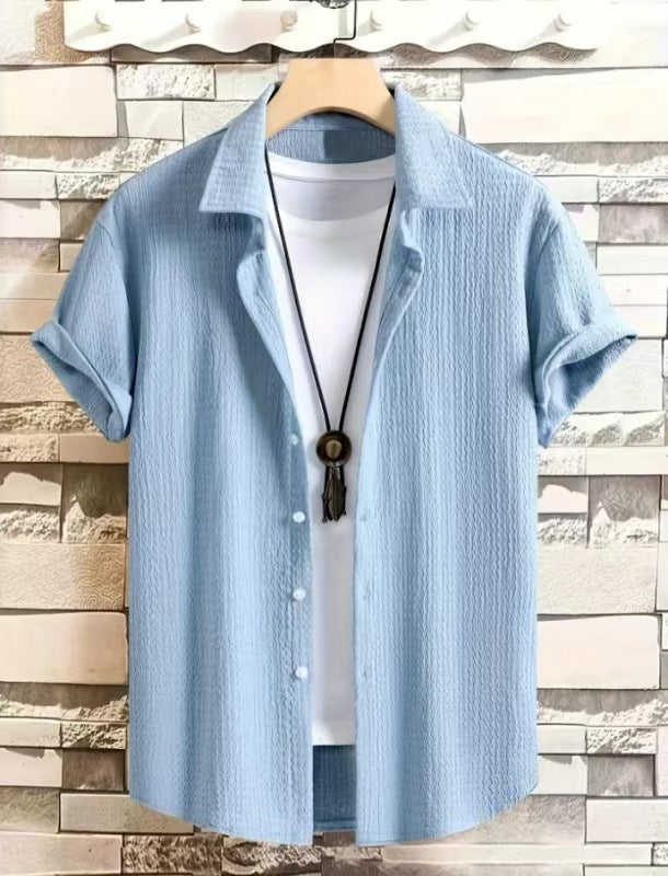 Holiday Leisure Wrinkle Men's Short Sleeve Shirt Signvm Project