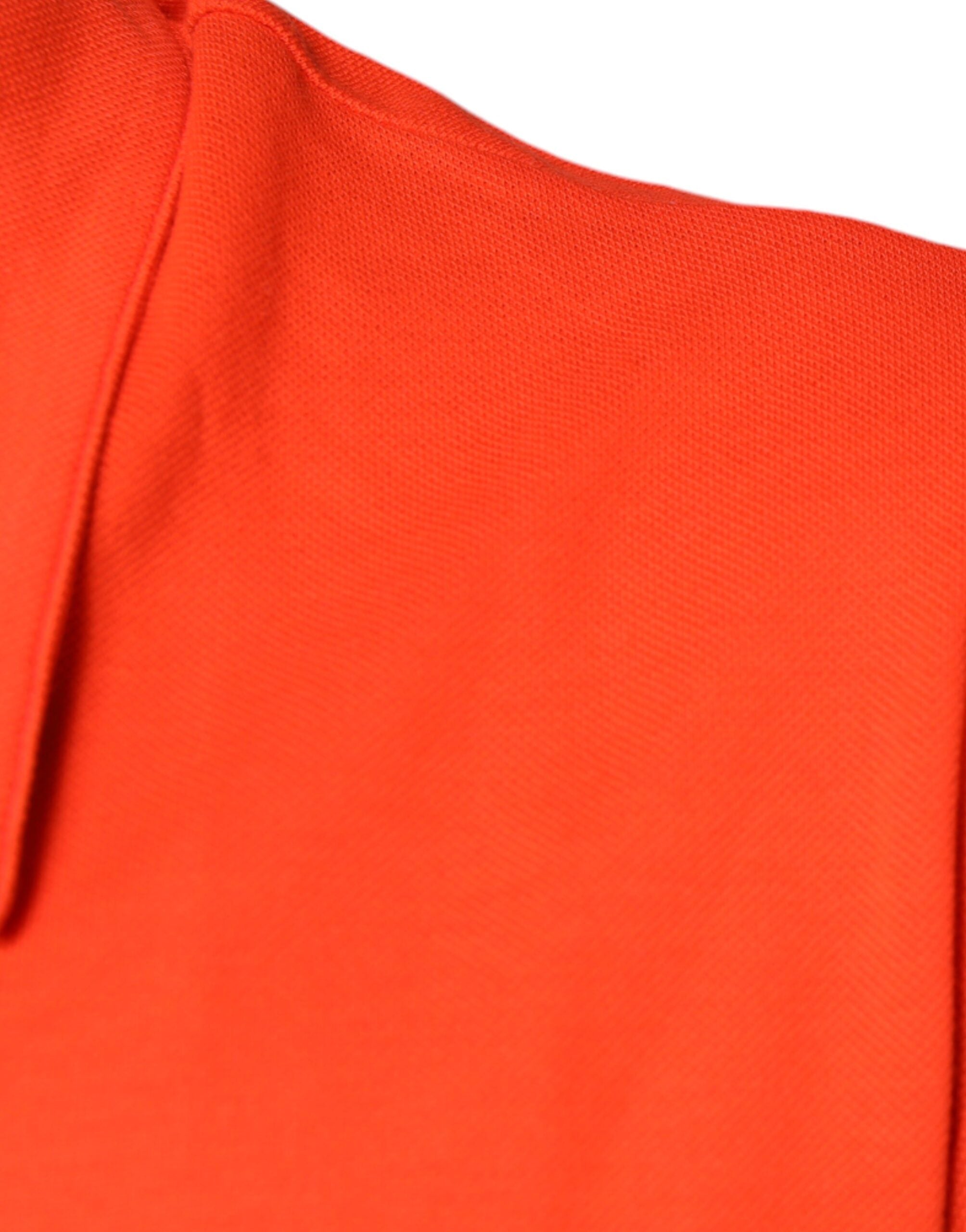 Dolce & Gabbana Orange Cotton Button-Down Shirt