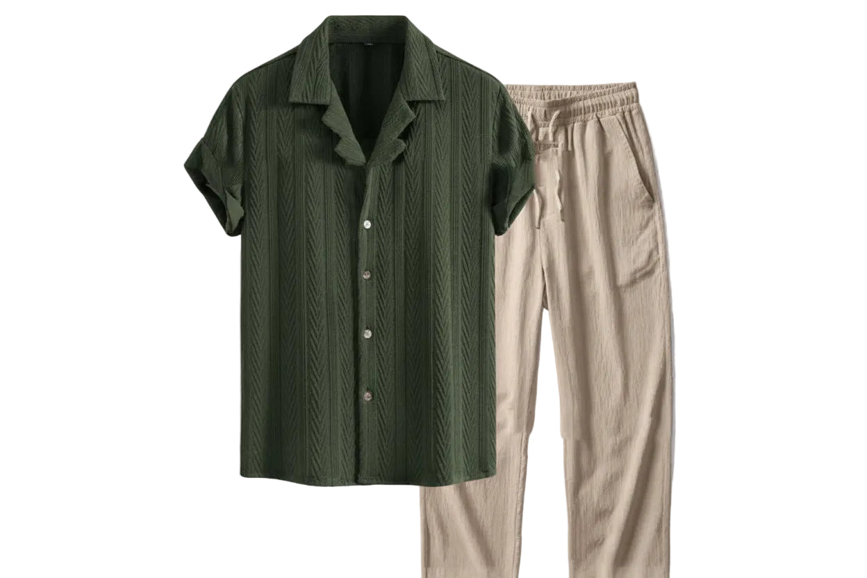 Loose Short Sleeve Shirt Trousers Suit Men Signvm Project