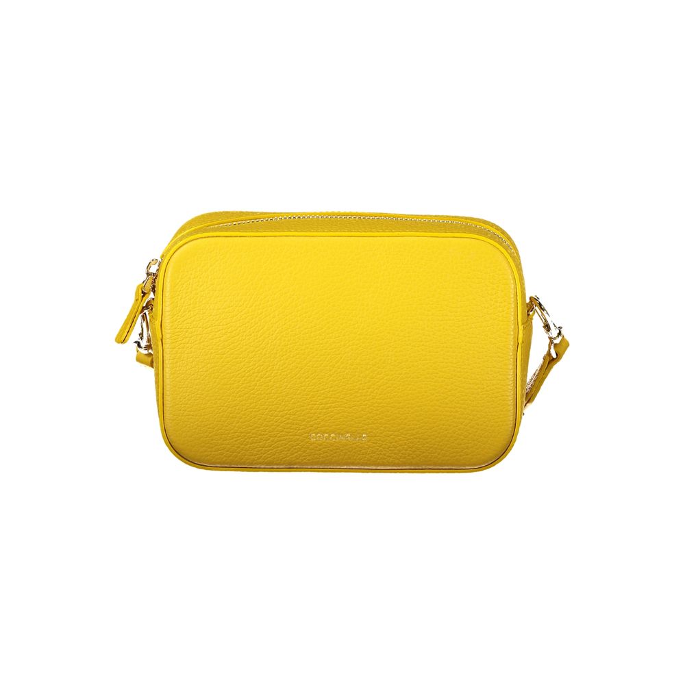 Coccinelle Yellow Leather Tebe Bag