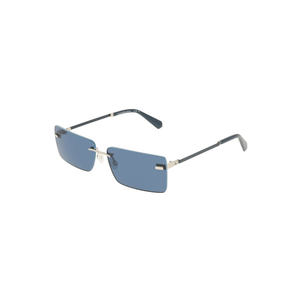 Calvin Klein Light Blue Metal Sunglasses