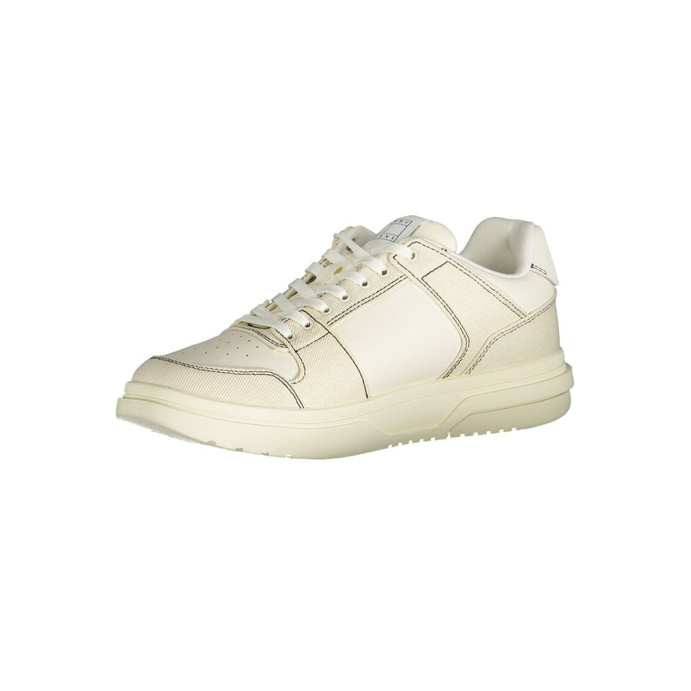 Tommy Hilfiger Black Leather-Blend Sneakers