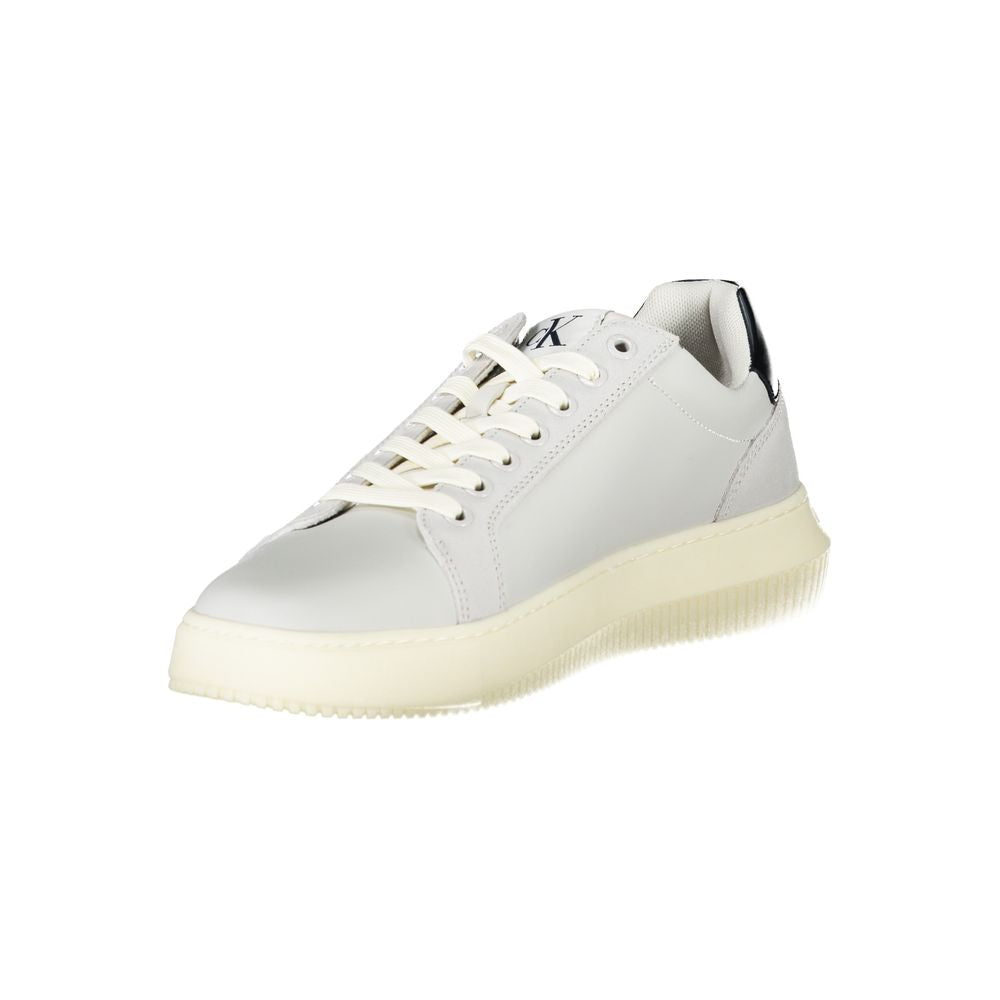 Calvin Klein White Polyurethane Sneaker