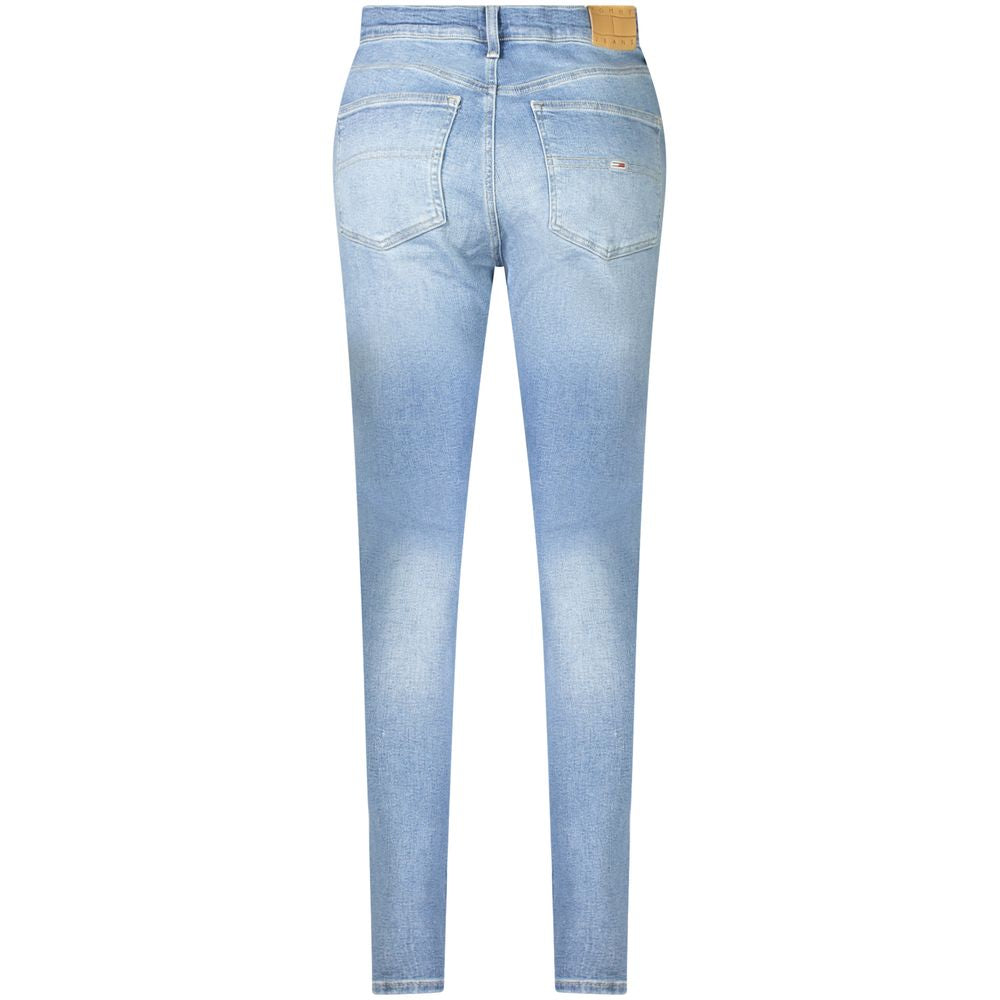 Tommy Hilfiger Blue Cotton Blend High-Rise Skinny Jeans