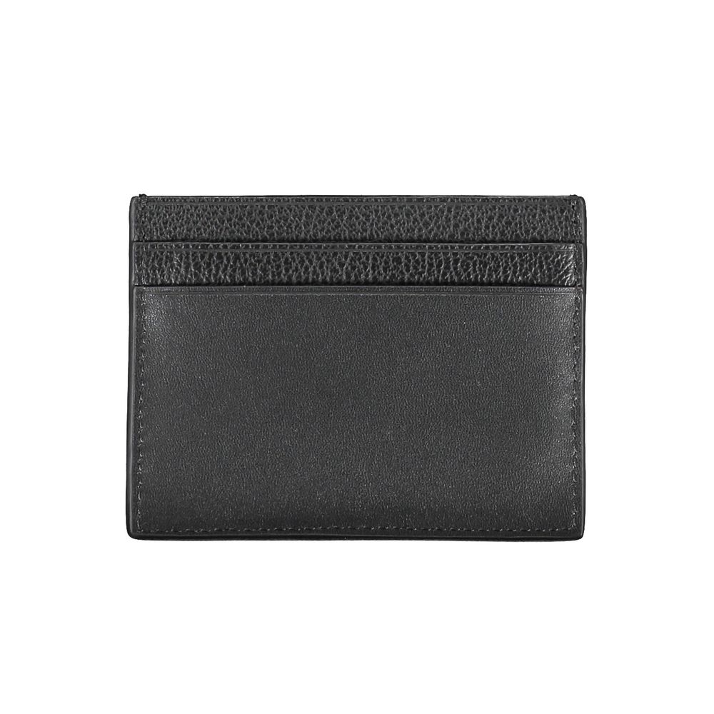 Calvin Klein Black Leather Wallet Holder