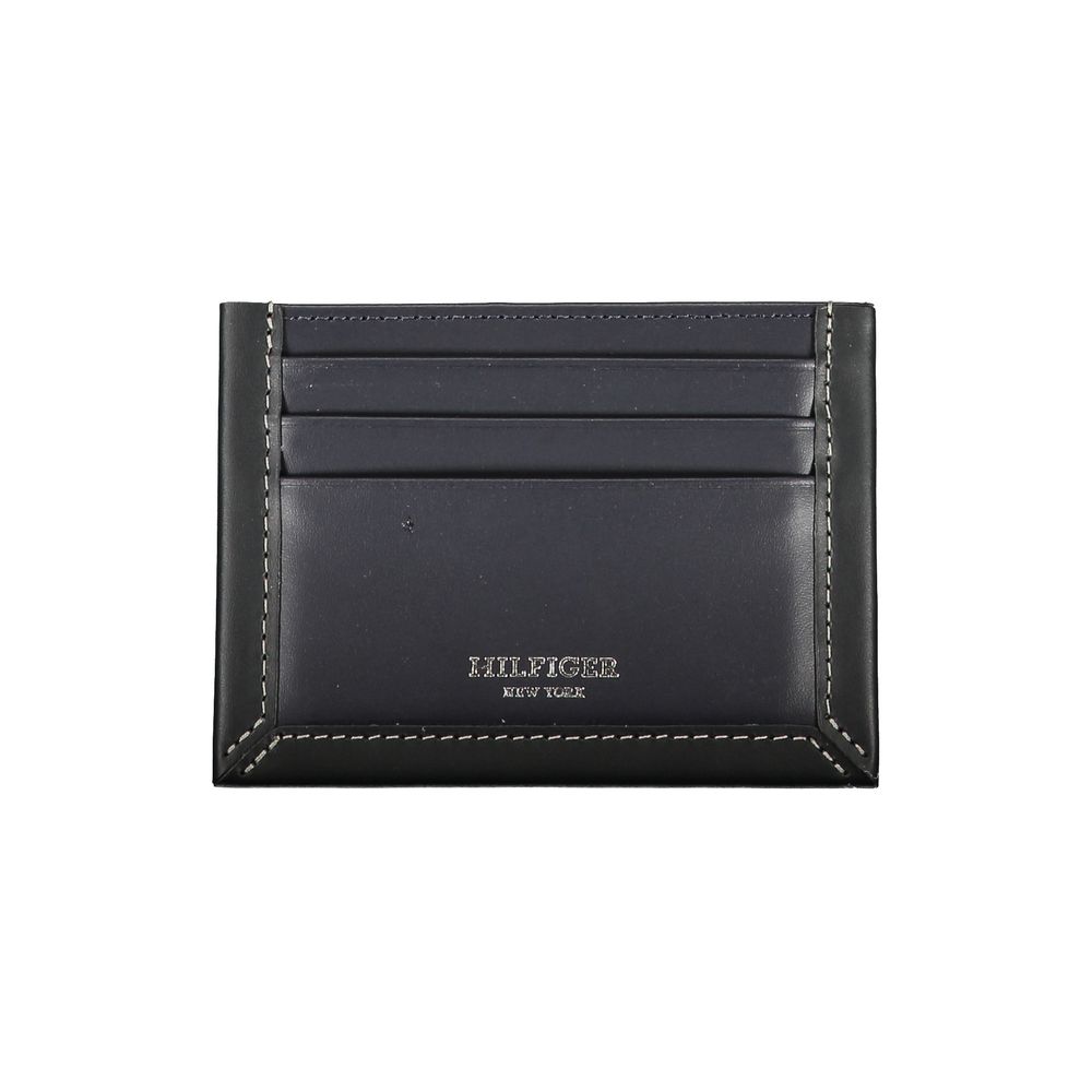 Tommy Hilfiger Blue Leather Cardholder Wallet