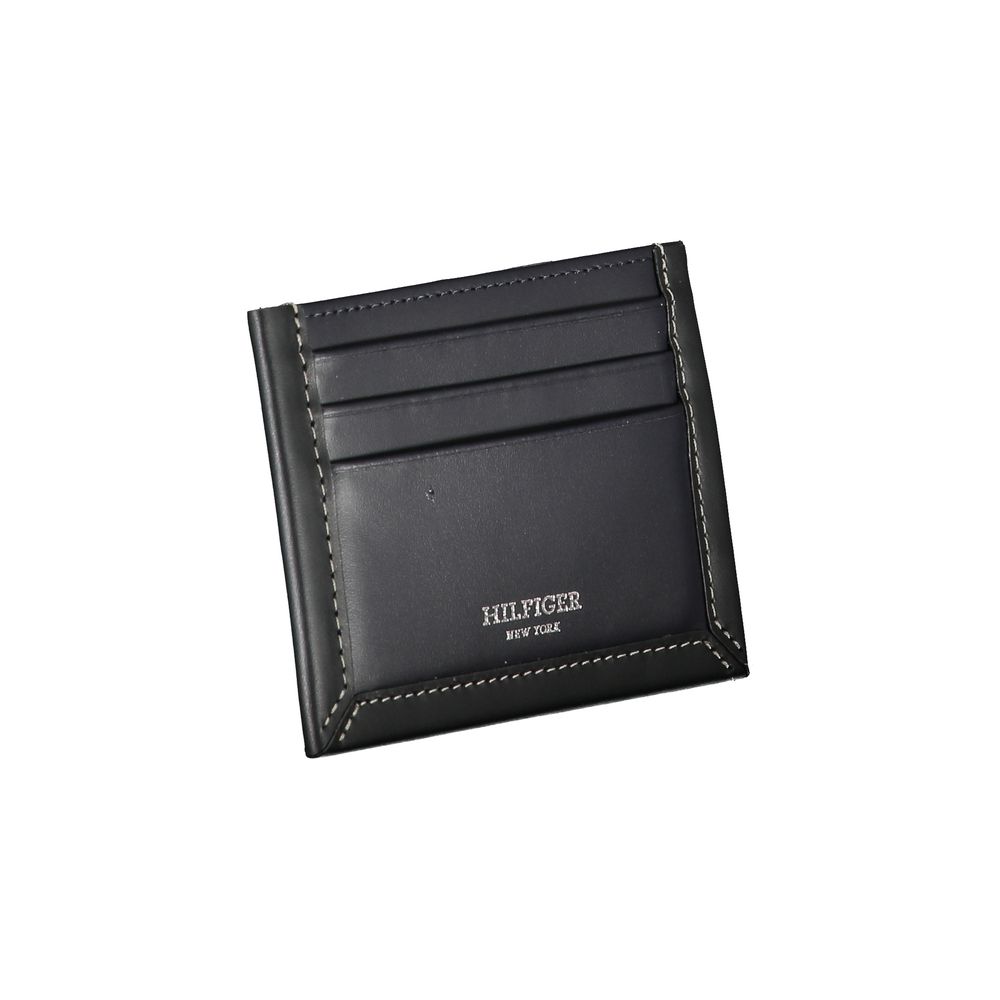 Tommy Hilfiger Blue Leather Cardholder Wallet