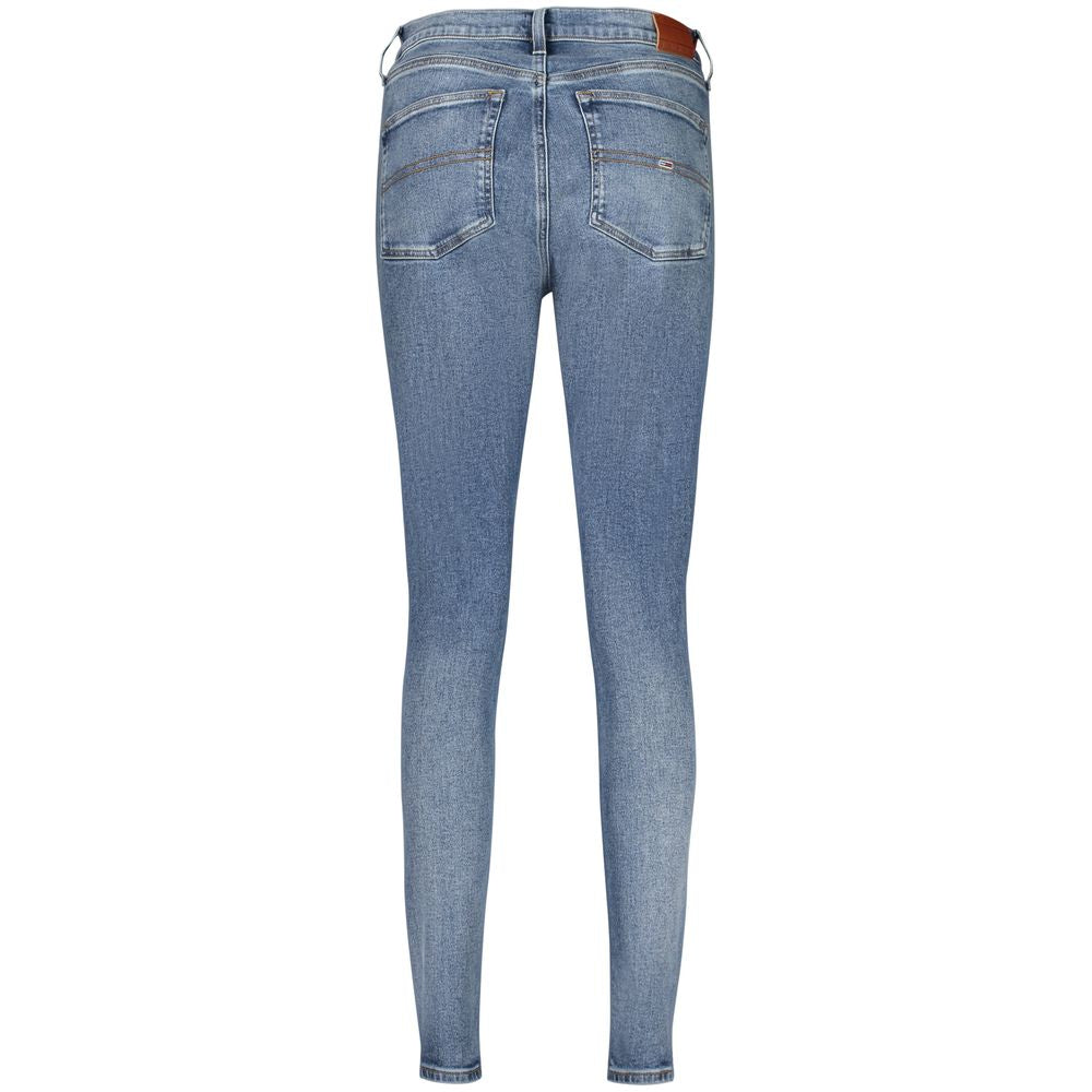 Tommy Hilfiger Blue Cotton High-Rise Skinny Jeans